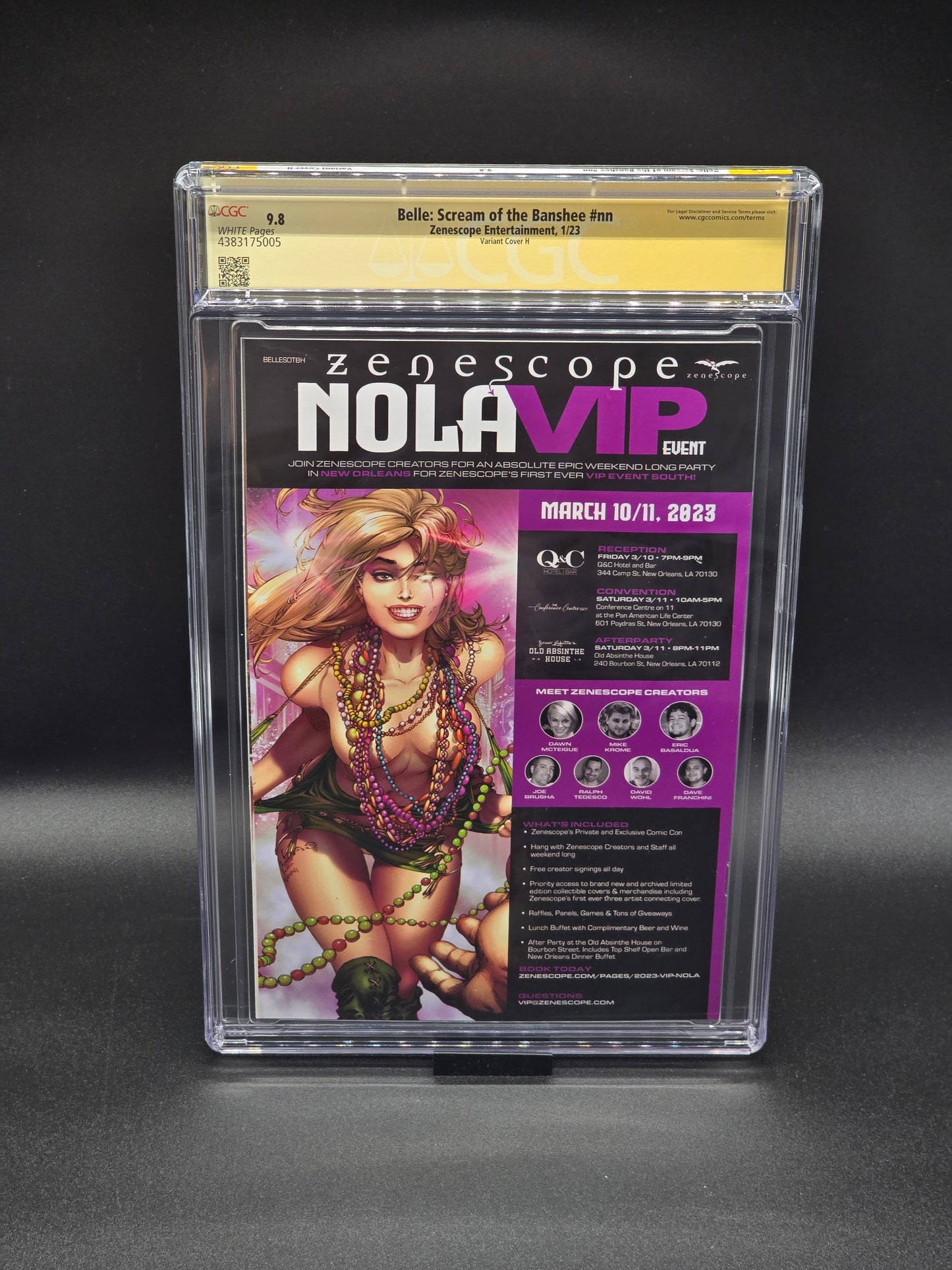 Oz Connecting VIP Collectible Cover 1-5 set 2022-2023 ZRated cover CGC SS 9.8 signed by Elias Chatzoudis