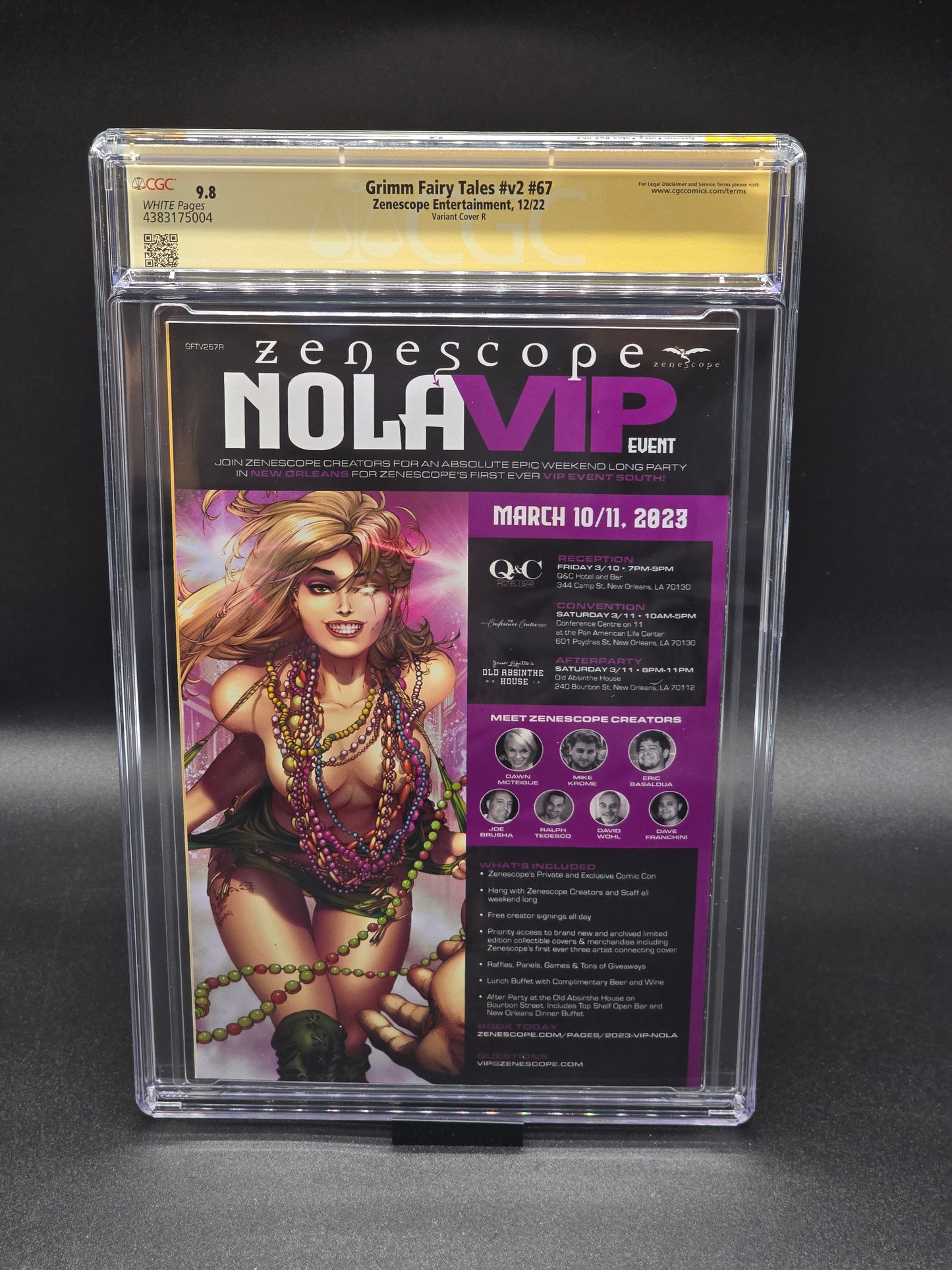 Oz Connecting VIP Collectible Cover 1-5 set 2022-2023 ZRated cover CGC SS 9.8 signed by Elias Chatzoudis