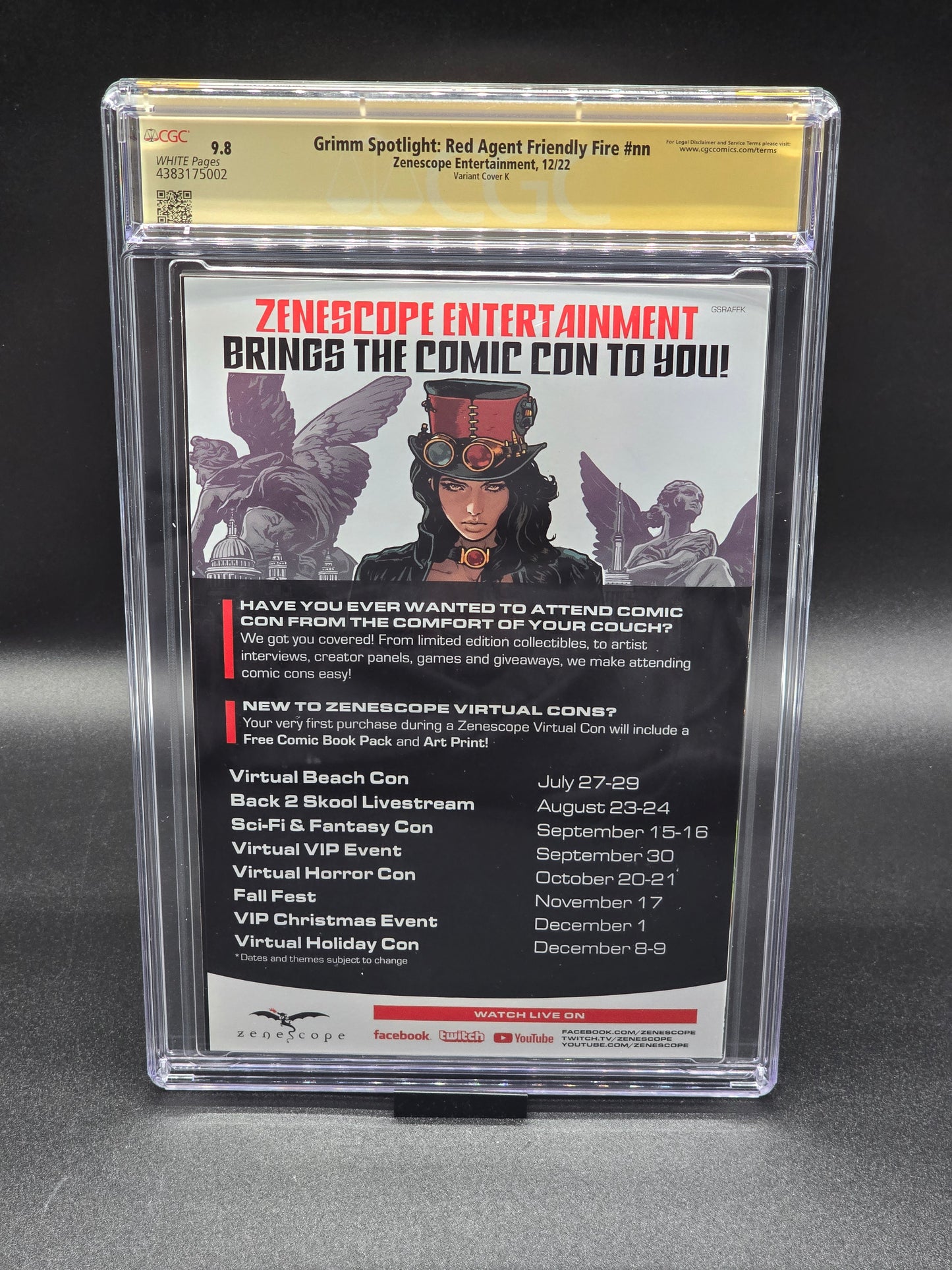 Oz Connecting VIP Collectible Cover 1-5 set 2022-2023 ZRated cover CGC SS 9.8 signed by Elias Chatzoudis