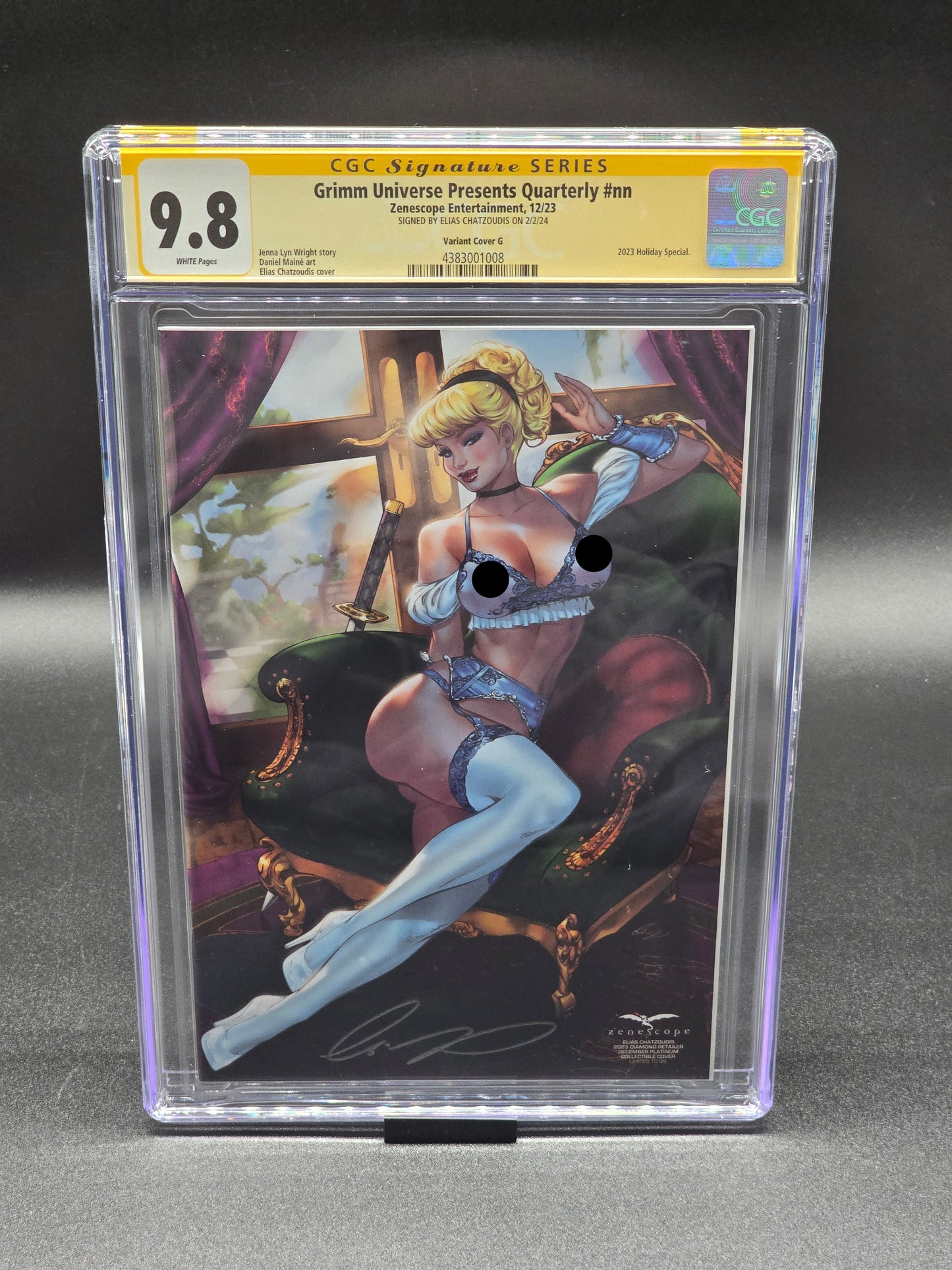 Grimm Universe Presents Quarterly 12/23 (Diamond Retailer 3 cover set) CGC SS 9.8 signed by Elias Chatzoudis