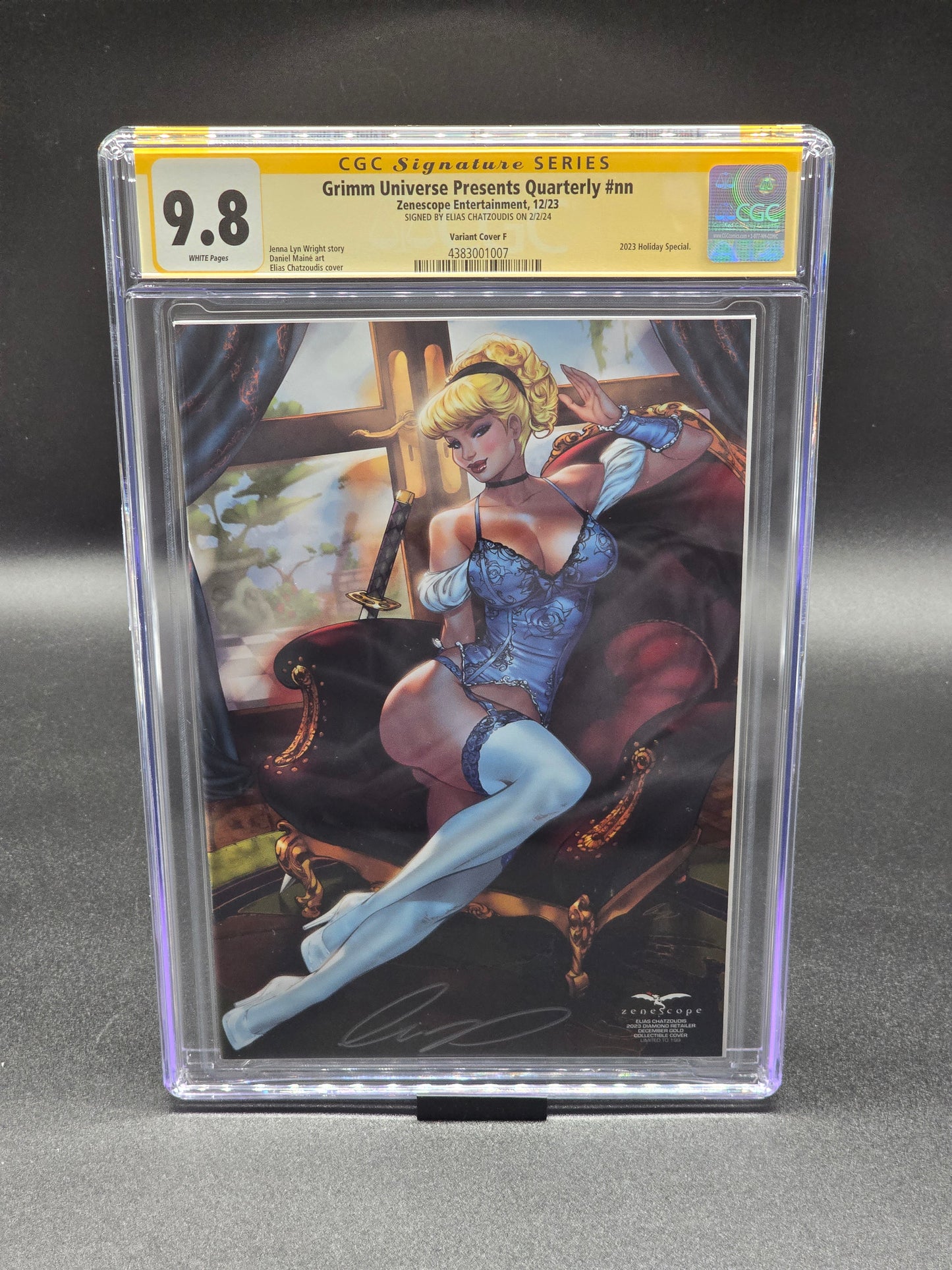 Grimm Universe Presents Quarterly 12/23 (Diamond Retailer 3 cover set) CGC SS 9.8 signed by Elias Chatzoudis
