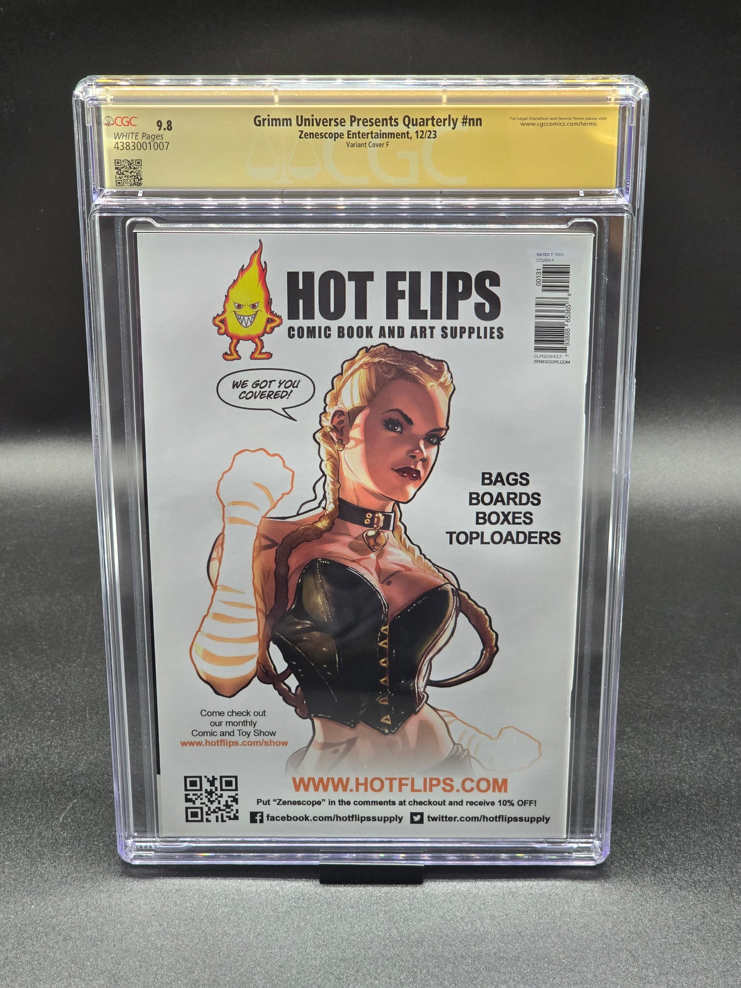 Grimm Universe Presents Quarterly 12/23 (Diamond Retailer 3 cover set) CGC SS 9.8 signed by Elias Chatzoudis