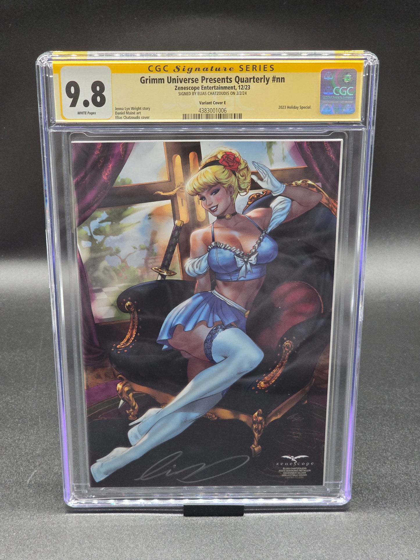 Grimm Universe Presents Quarterly 12/23 (Diamond Retailer 3 cover set) CGC SS 9.8 signed by Elias Chatzoudis