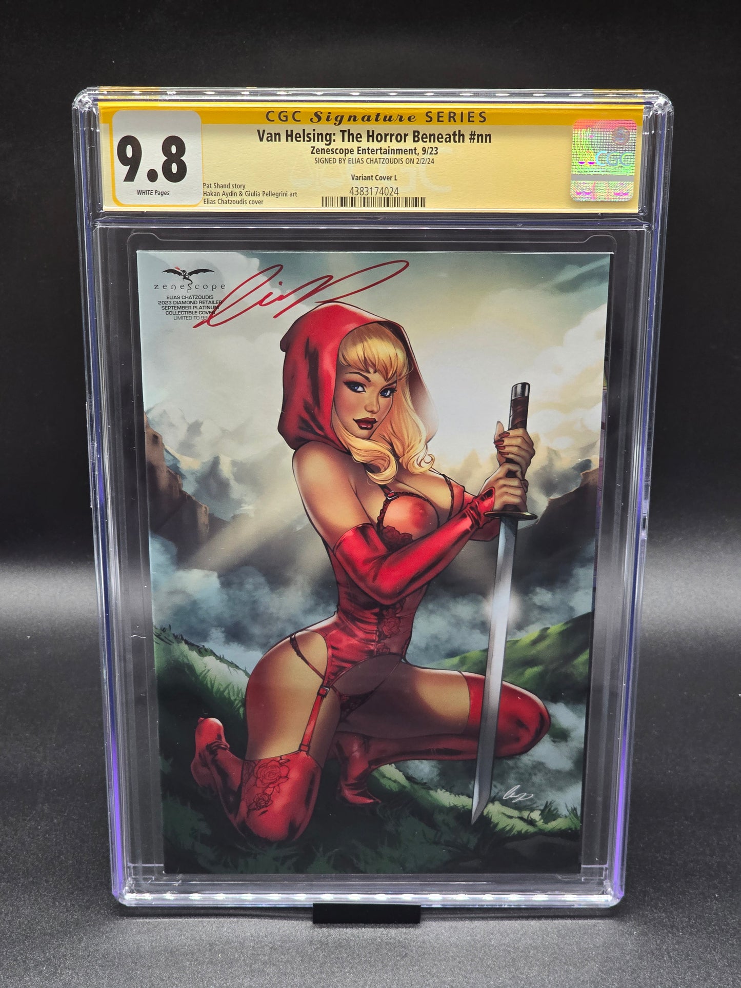 Van Helsing: The Horror Beneath 9/23 (Diamond Retailer 3 cover set) CGC SS 9.8 - 9.6 signed by Elias Chatzoudis