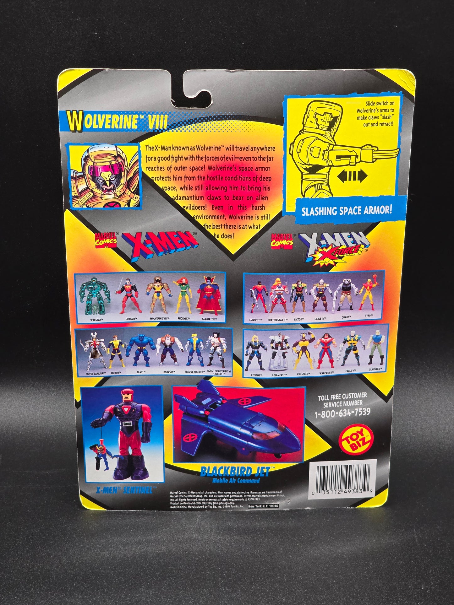 Space Wolverine 8th Edition X-Men Action Figure Toybiz 1994