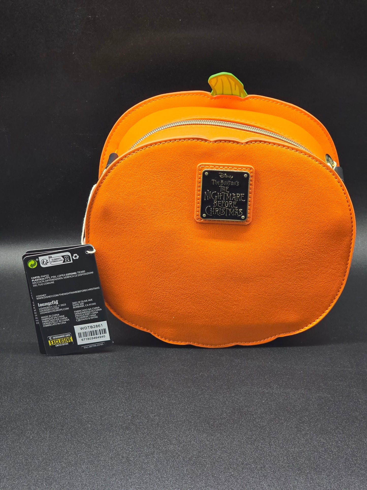 The Nightmare Before Christmas Jack-o'-Lantern Glow-in-the-Dark Crossbody Purse - EE Exclusive - Loungefly