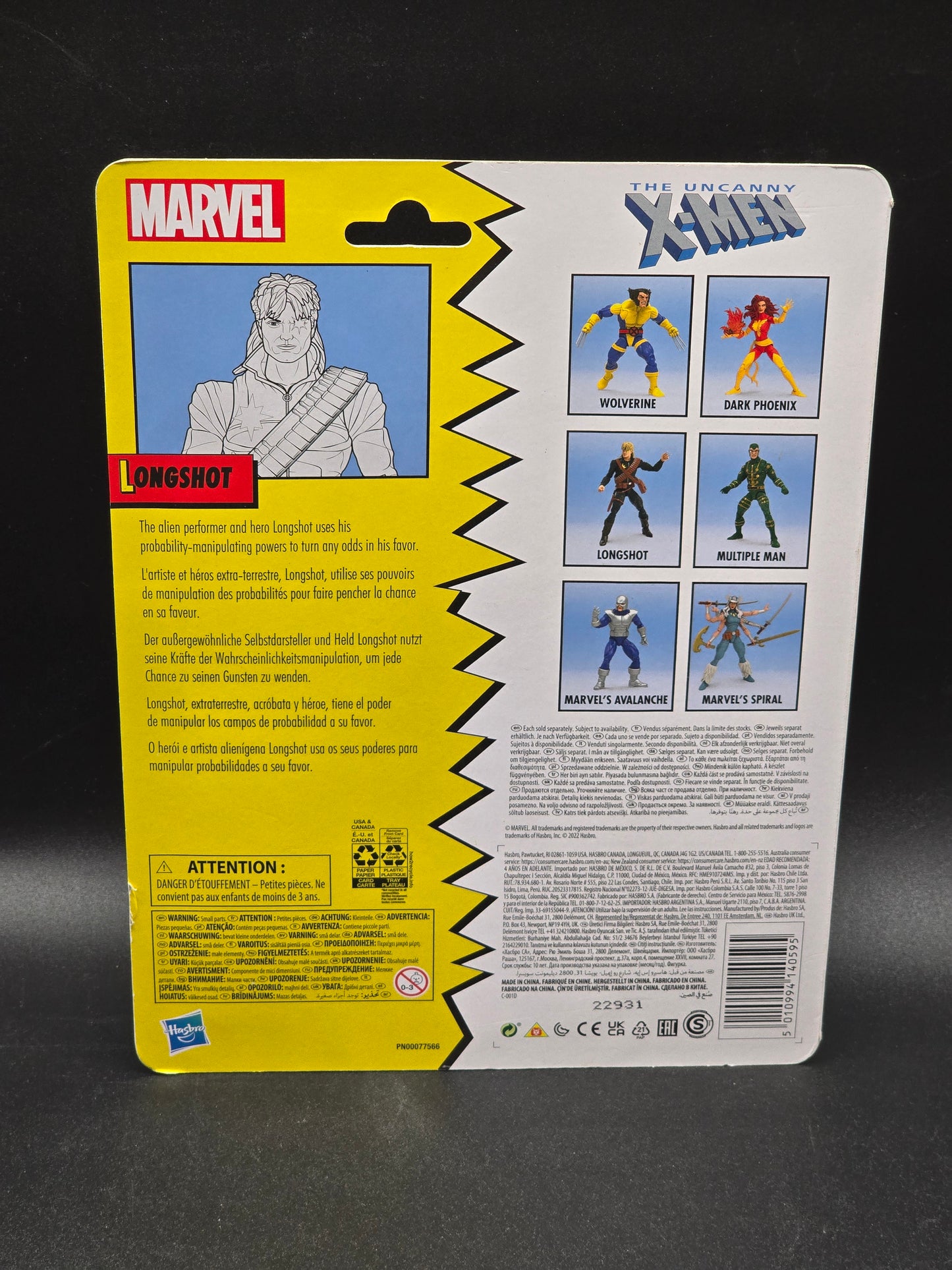 Longshot X-Men Marvel Legends Retro