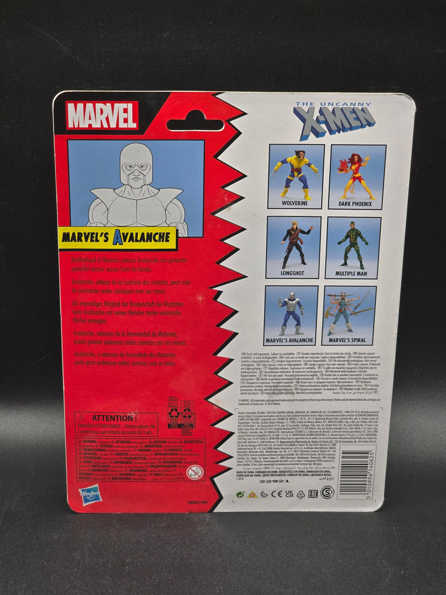 Avalanche X-Men Marvel Legends Retro