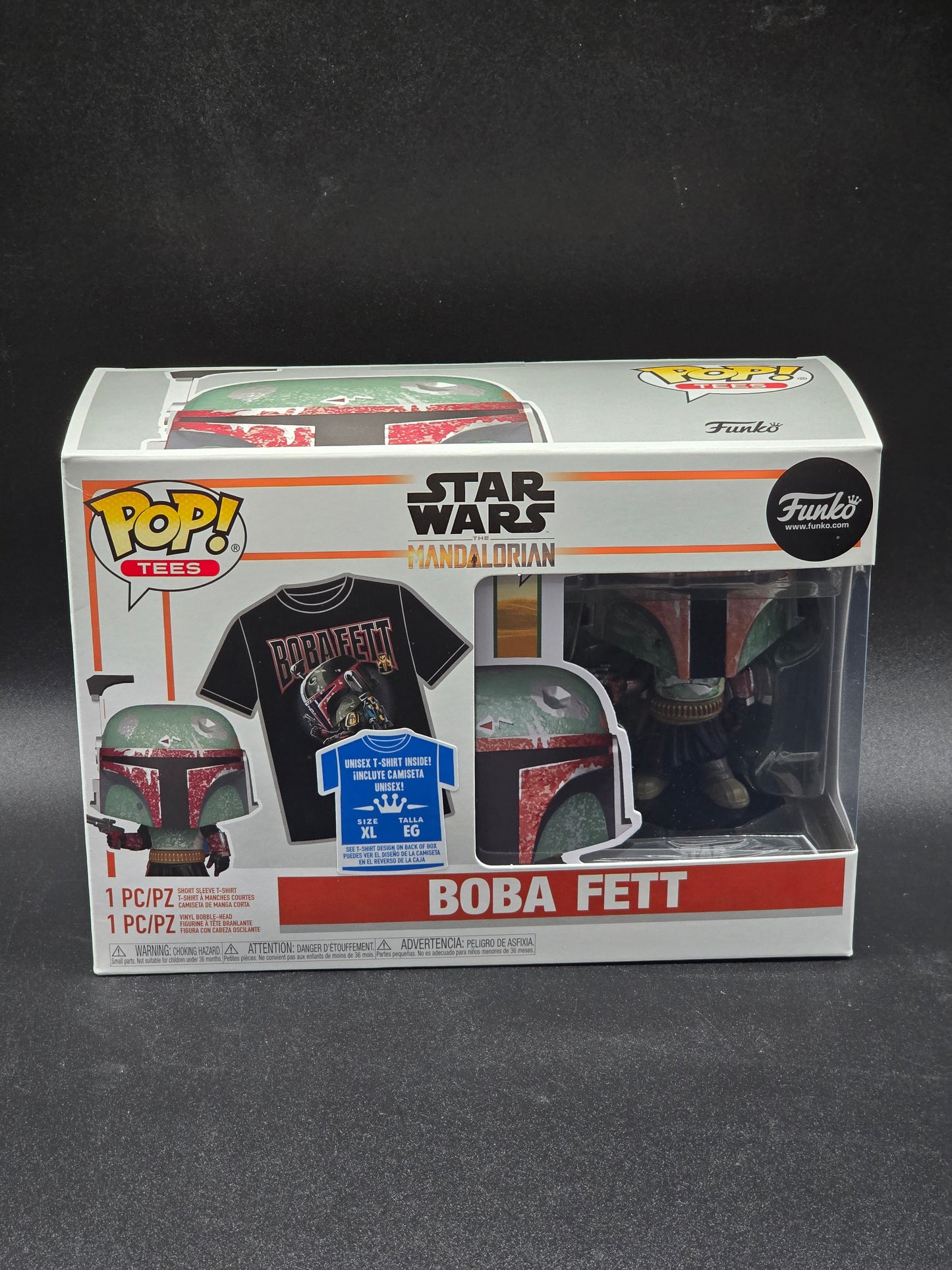 Boba Fett Pop! Figure Vinyl Bobblehead with t-shirt Star Wars The Mandalorian