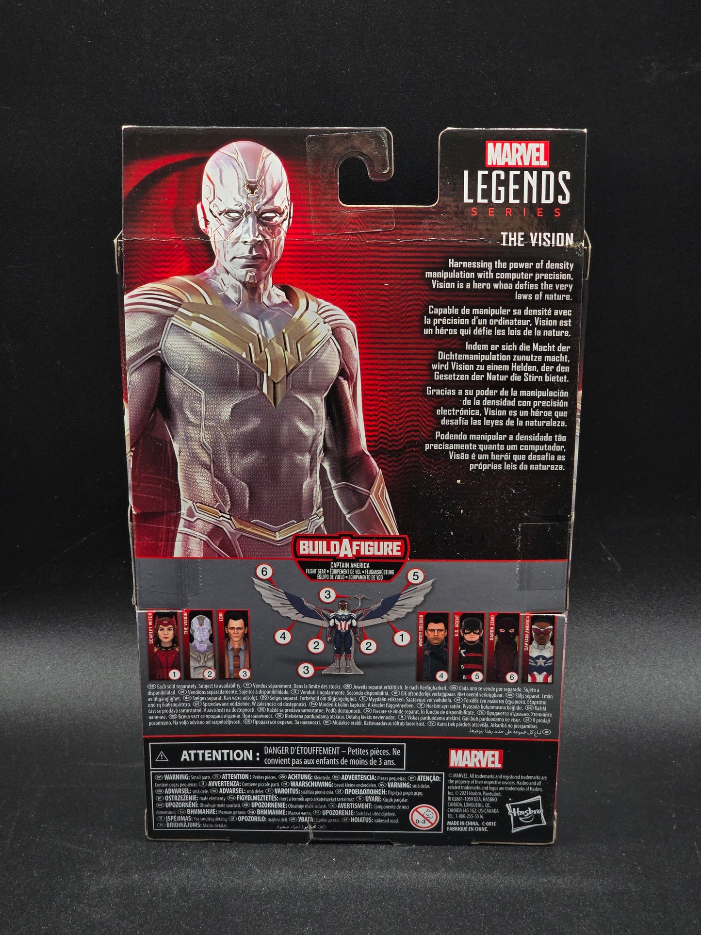The Vision Marvel Legends Wanda Vision BAF Captain America Flight Gear