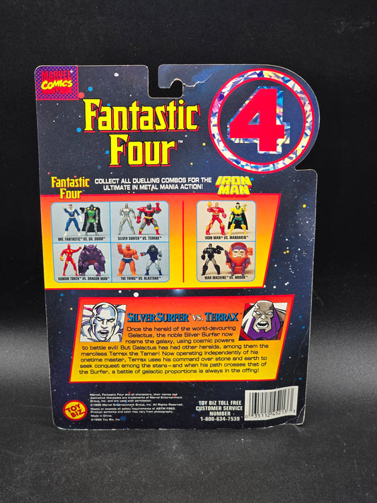 Silver Surfer vs Terrax Metal Mania Fantastic Four 1995 Toybiz