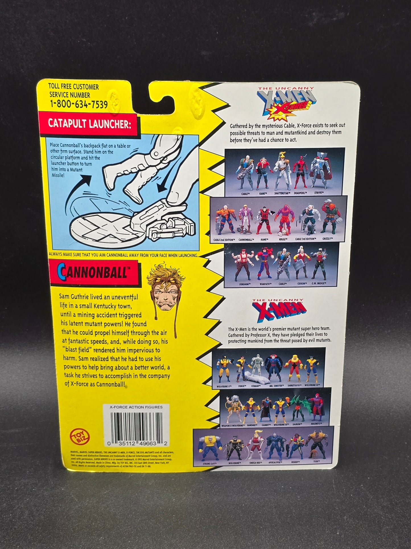 Cannonball Purple Variant X-Men: X-Force Action Figure Toybiz 1993