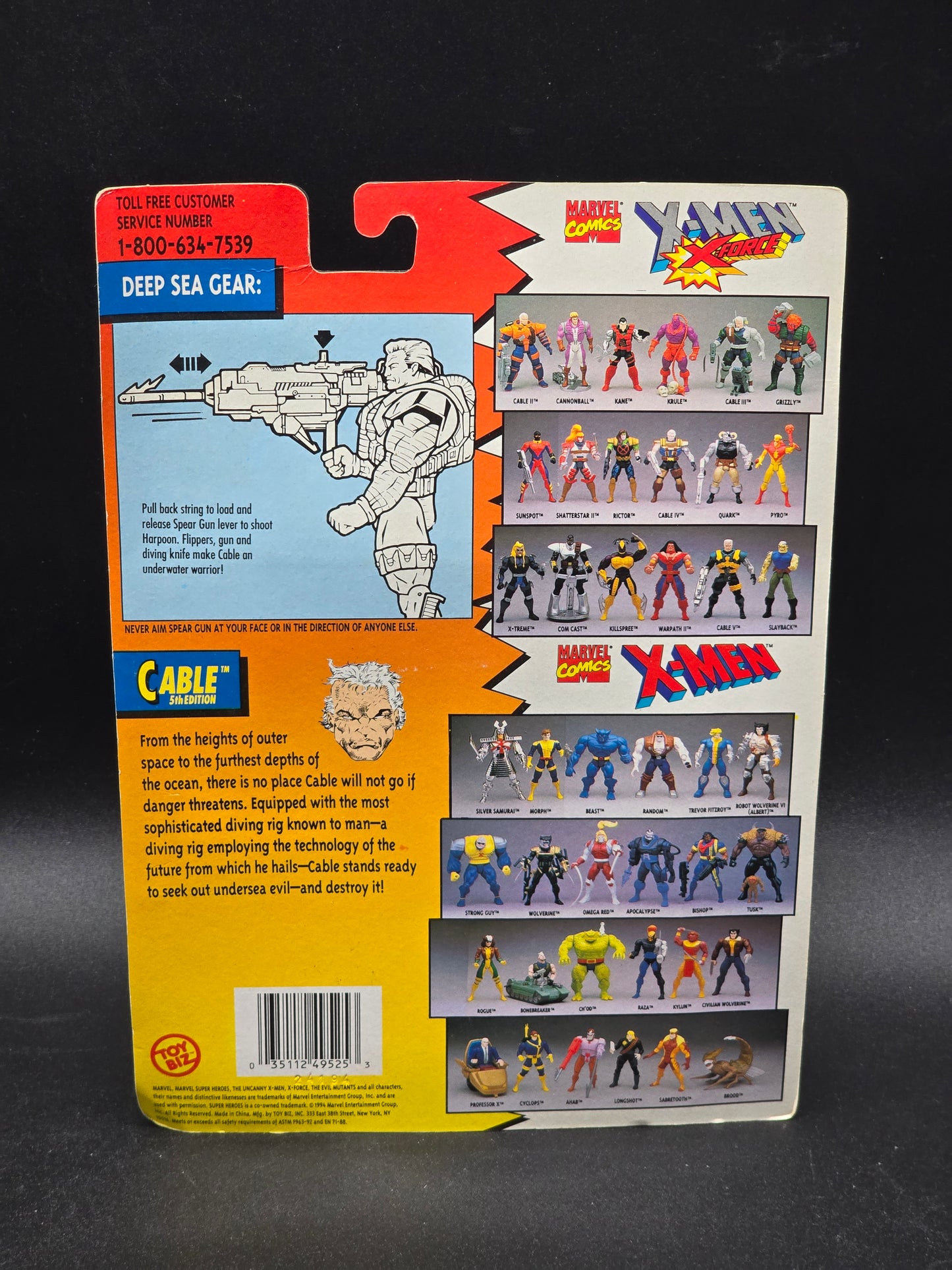 Cable 5th Edition X-Men: X-Force Action Figure Toybiz 1994