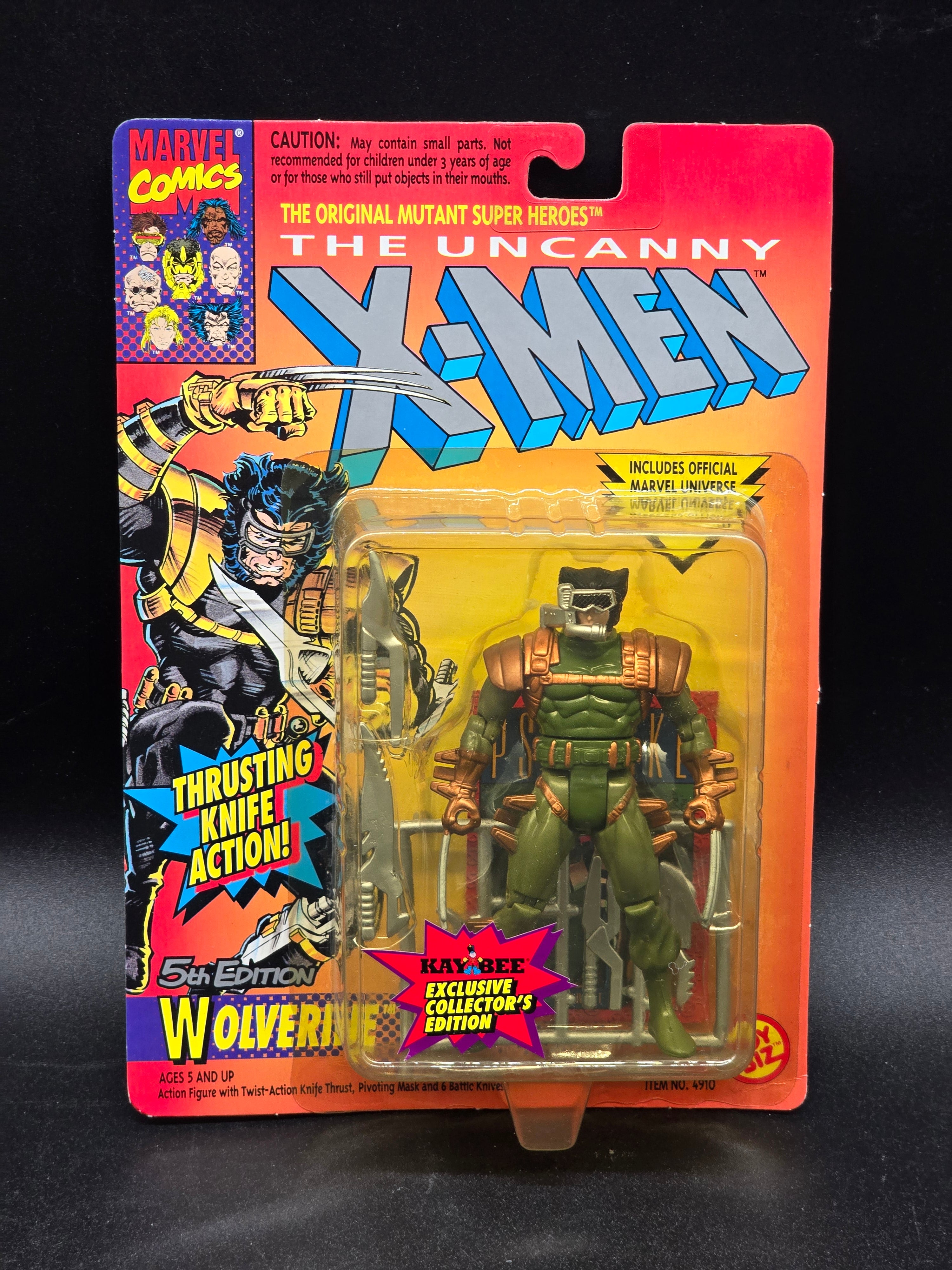 Wolverine Toybiz 5th Edition X-Men Figure 1993 (Green variant) KB Exclusive