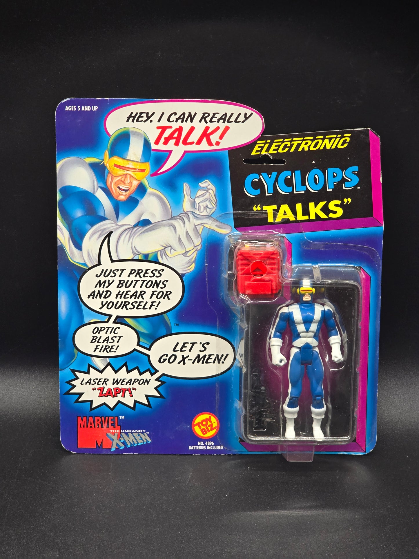 Cyclops Marvel Superheroes Electronic Talk Action Figure Toybiz 1991