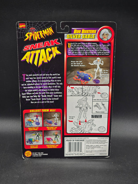 Silver Sable and Beetle Basher Spider-Man Toybiz 1998