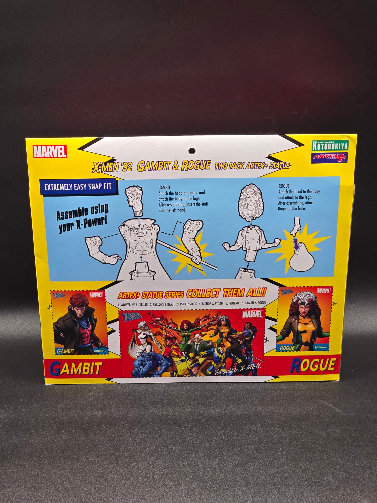 Gambit & Rogue Kotobukiya X-Men '92 1/10th Scale Two-Pack Artfx+ Statue Set