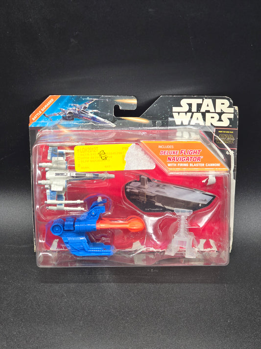 Blast Attack X-Wing Fighter Battle Damaged Star Wars 2015 Mattel Hot Wheels (open)