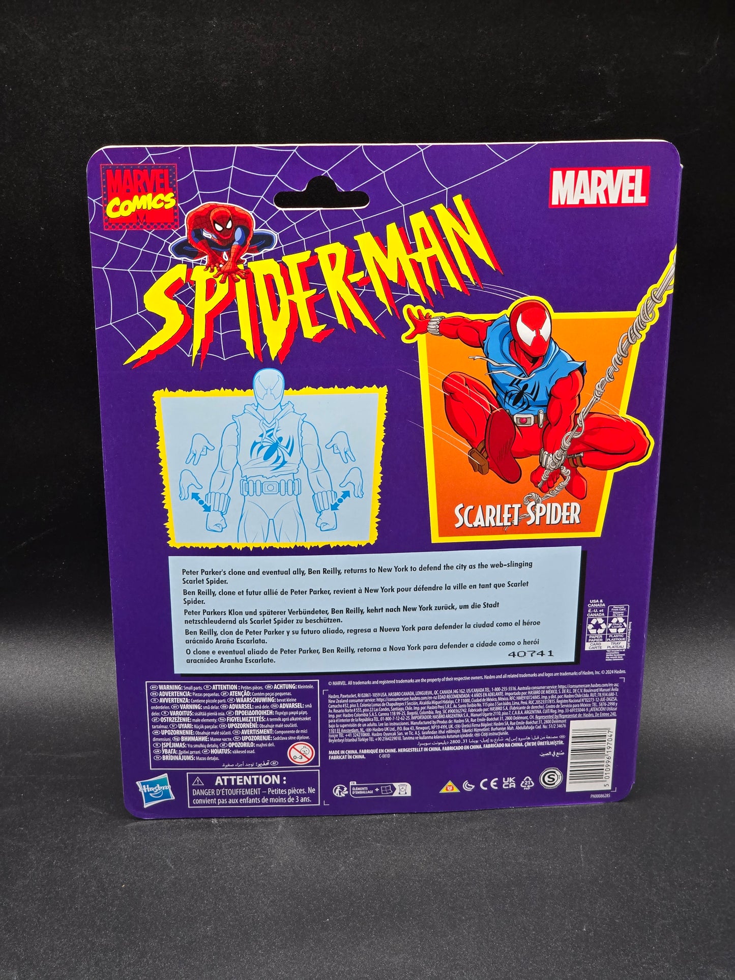 Scarlet Spider (Ben Reilly) Hasbro Marvel Legends Spider-Man Retro Figure