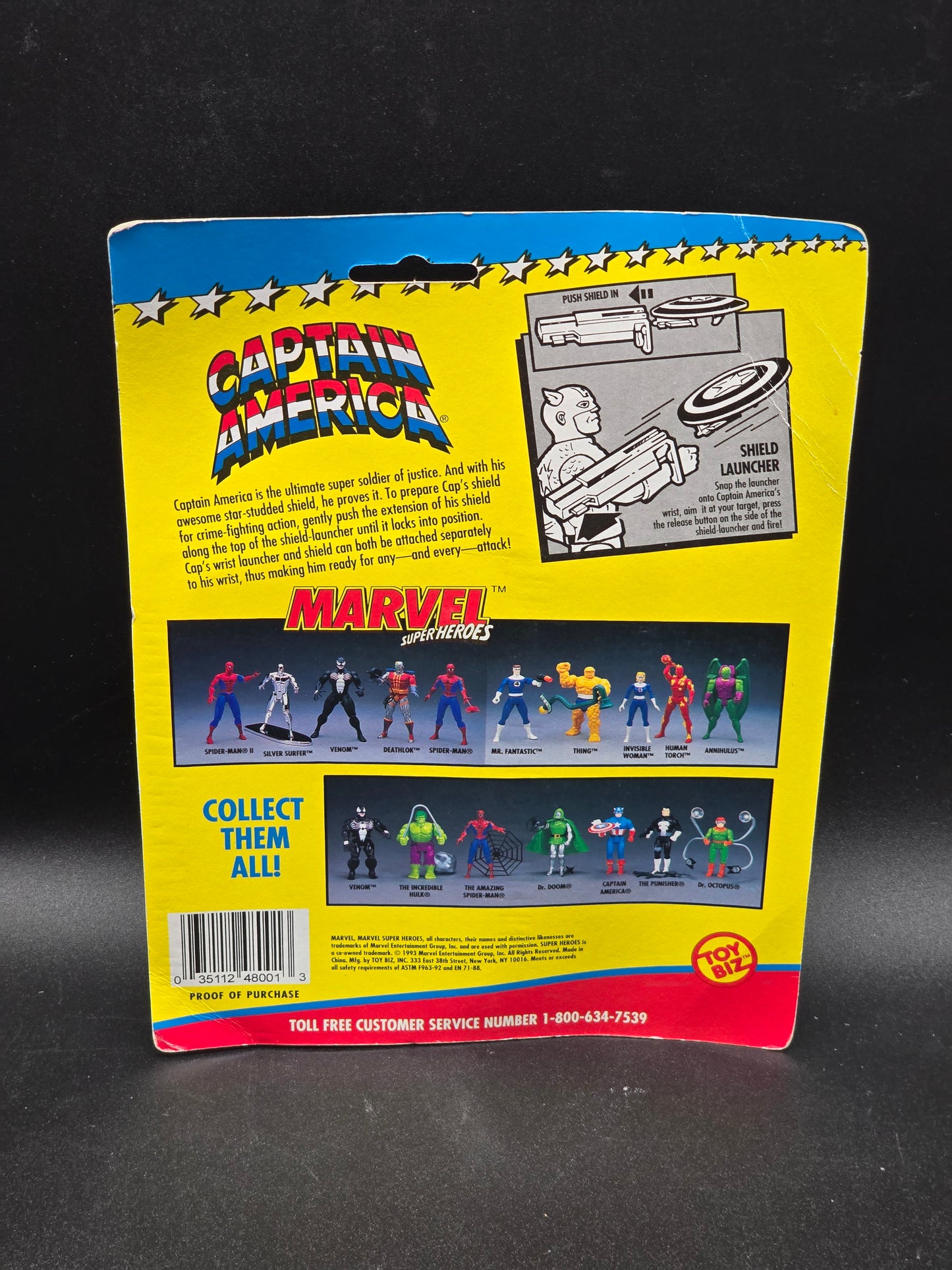 Captain America Marvel Superheroes Toybiz 1993