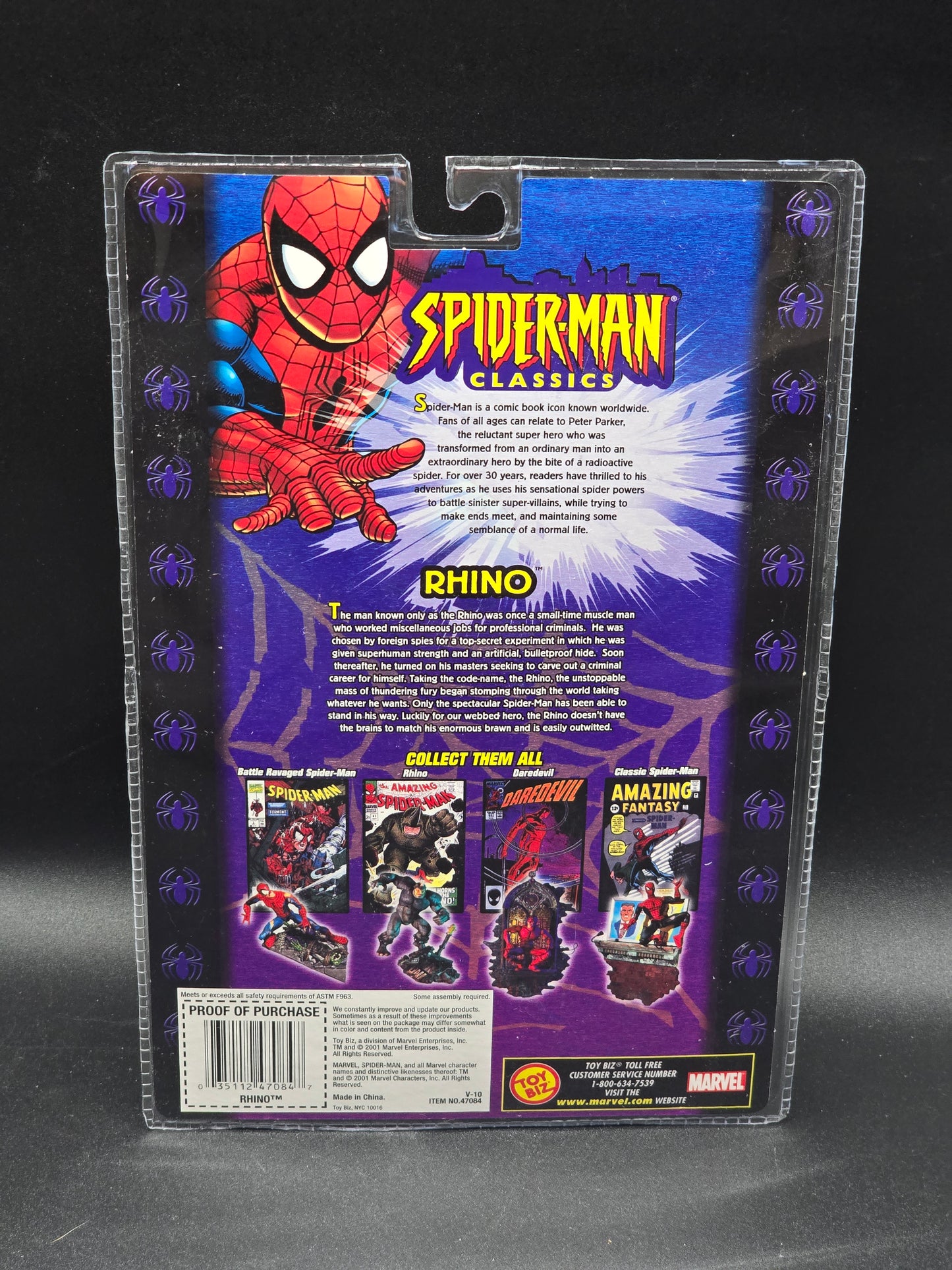 Rhino Marvel Legends Spider-Man Classics series 2, 2001