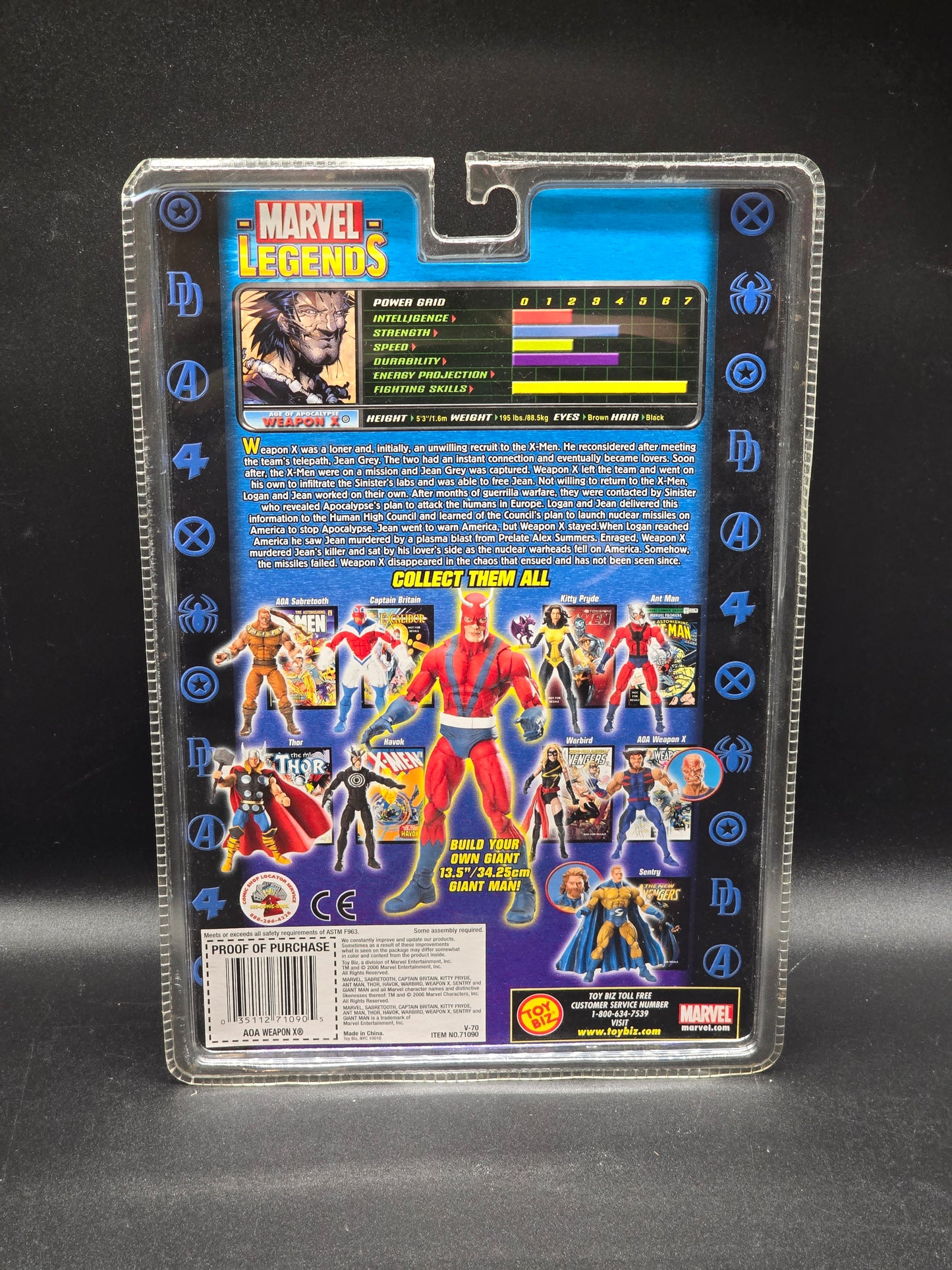 Weapon X Marvel Legends Giant Man Series Action Figure Toybiz 2006