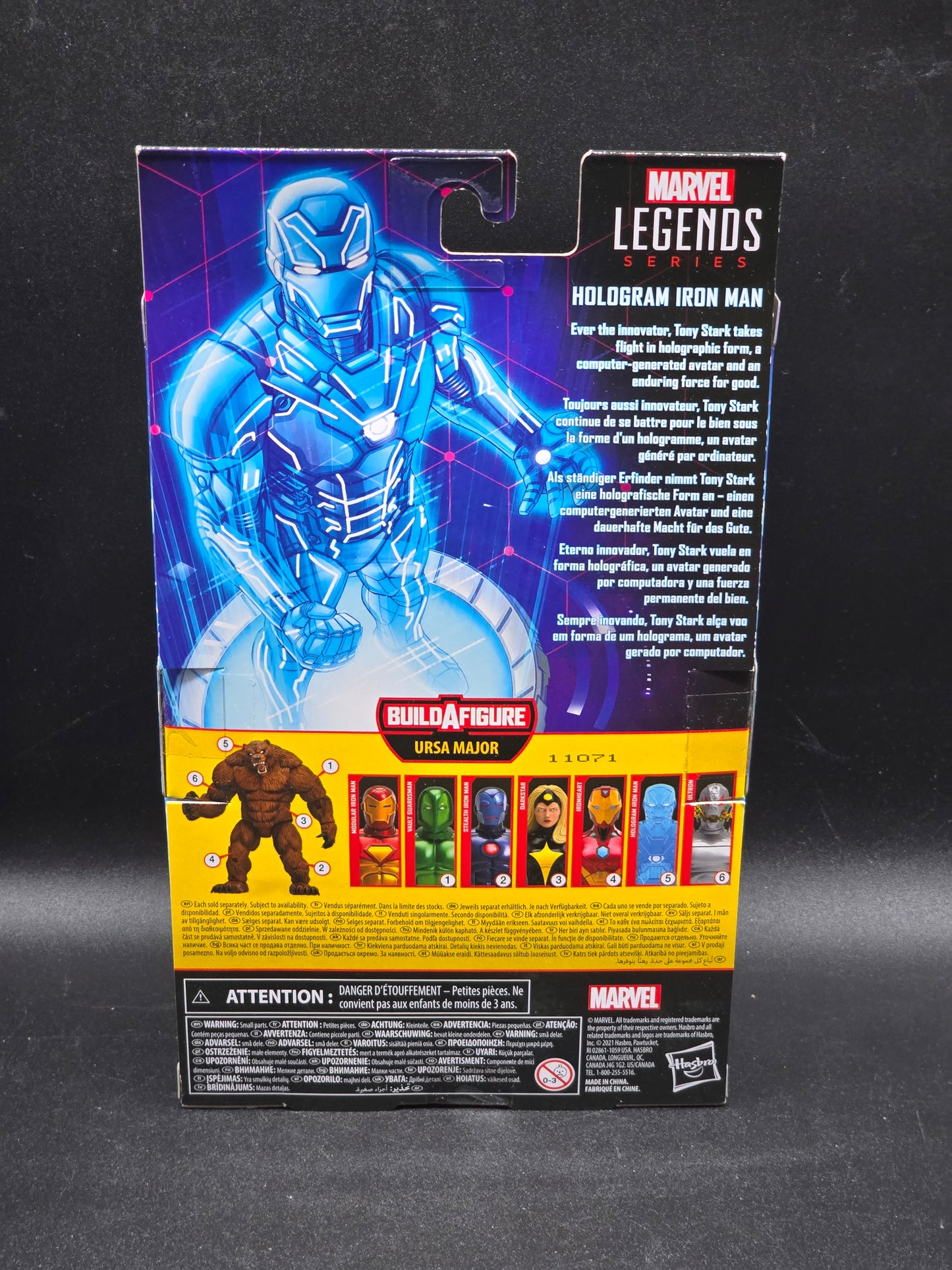 Hologram Iron Man Marvel Legends BAF Ursa Major Action Figure Hasbro 2021