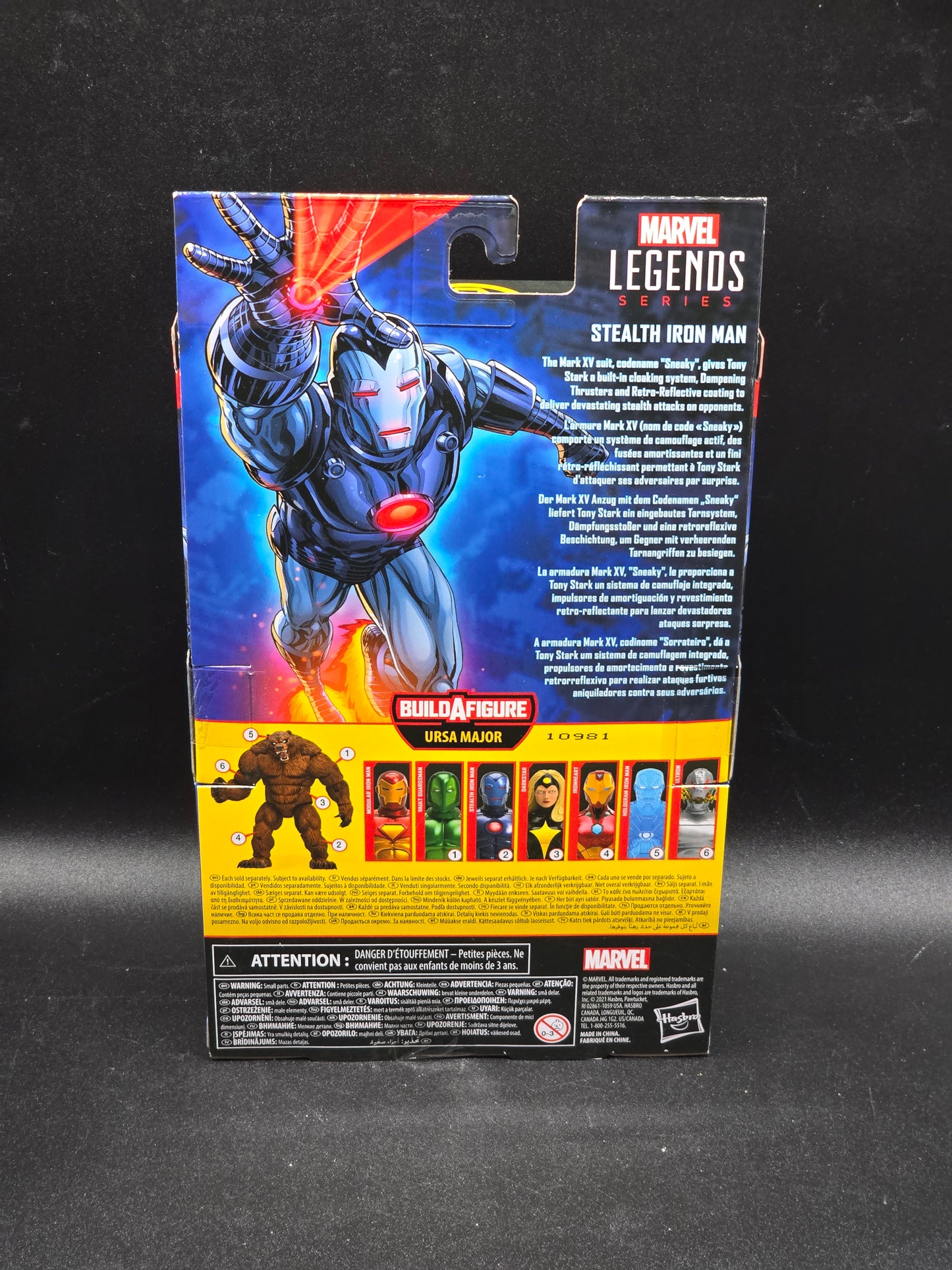 Stealth Iron Man Marvel Legends BAF Ursa Major Action Figure Hasbro 2021