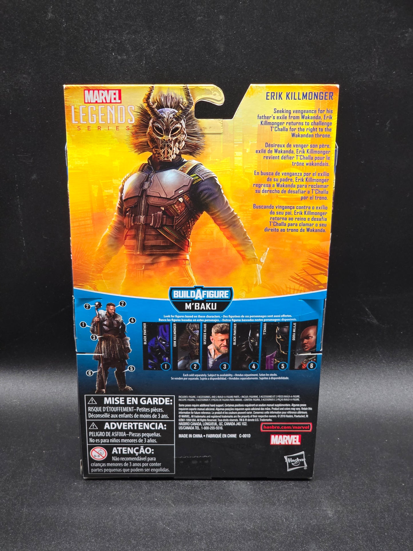 Erik Killmonger Black Panther BAF M’Baku Marvel Legends Action Figure Hasbro 2018