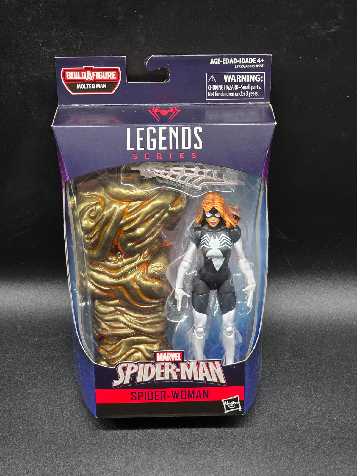 Spider-Woman Marvel Legends BAF Molten Man Action Figure Hasbro 2018