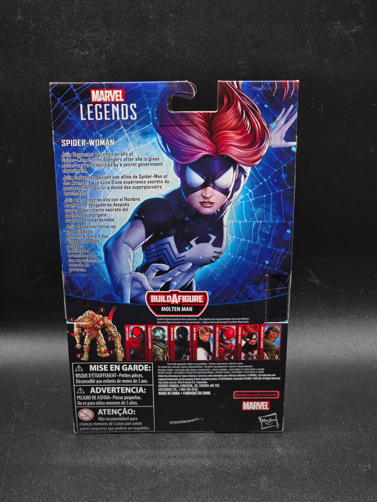 Spider-Woman Marvel Legends BAF Molten Man Action Figure Hasbro 2018