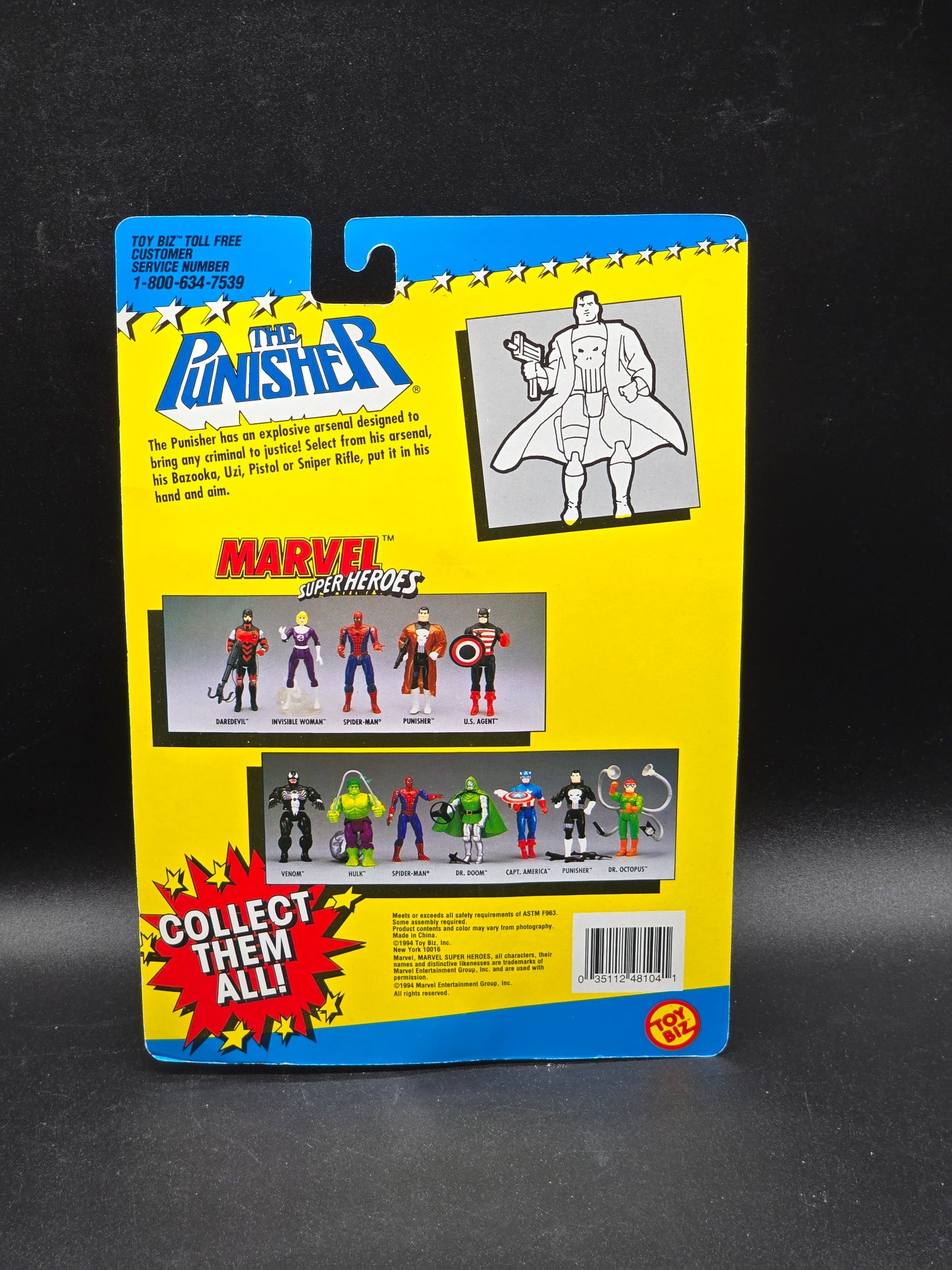 Punisher (Jacket Variant) Marvel Superheroes Toybiz 1994