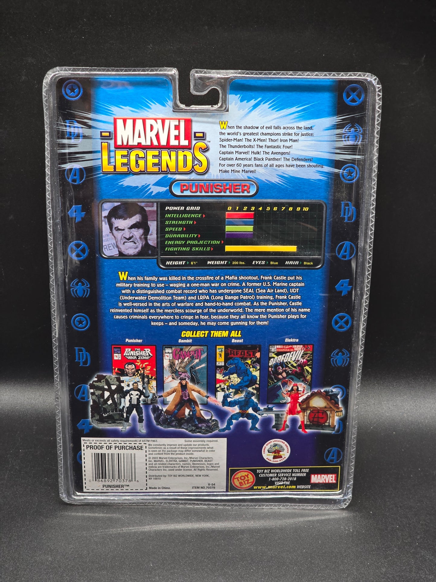 Punisher Marvel Legends Series 4 Action Figure Toybiz 2003