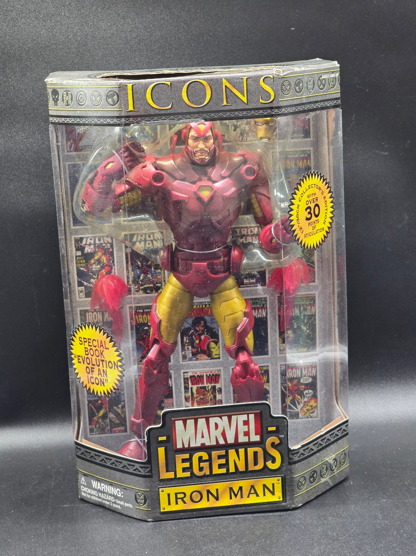 Iron Man (Unmasked) Marvel Legends Icons 12" Toybiz