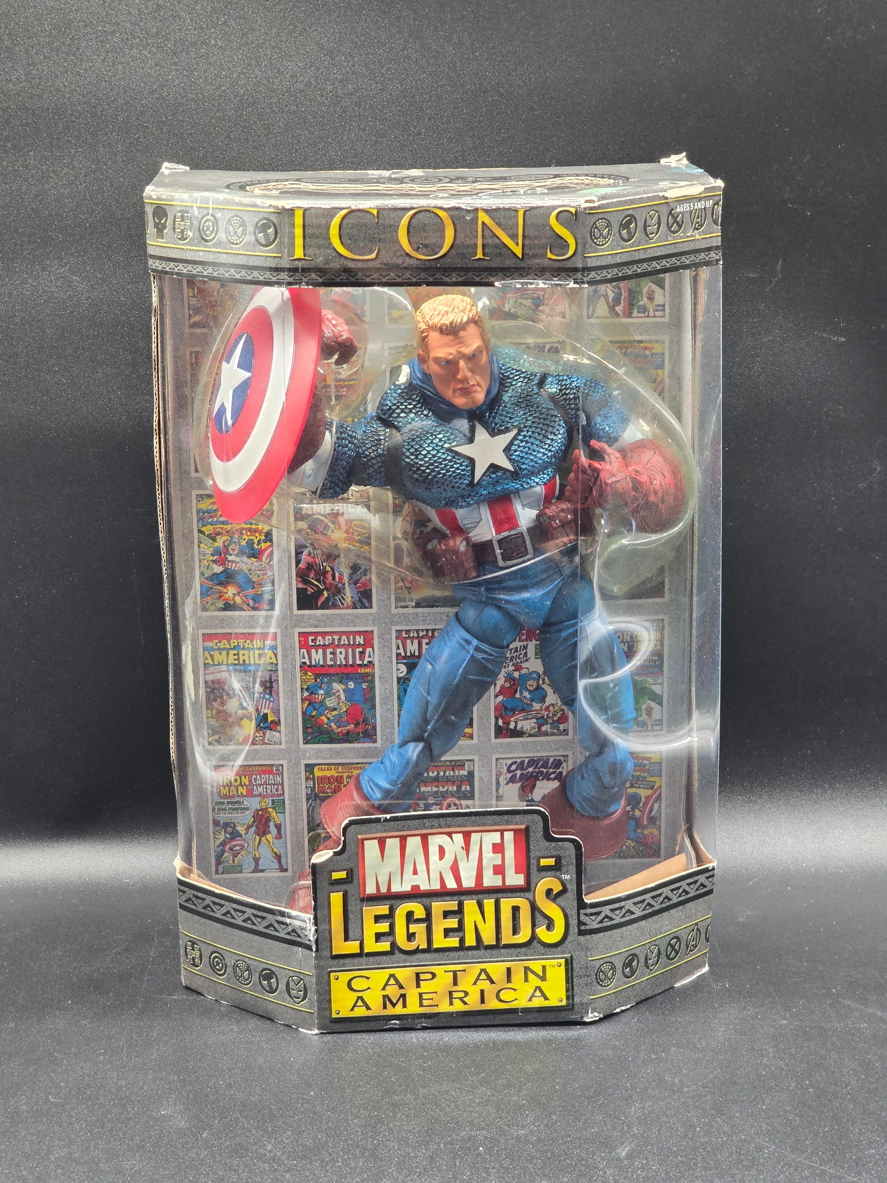 MARVEL LEGENDS CAPTAIN AMERICA FACE OFF UNMASKED 6 SERIES 1 TOYBIZ 2006 FIGURE MARVEL LEGENDS CAPTAIN AMERICA FACE OFF UNMASKED 6 SERIES 1 TOYBIZ 2006 FIGURE