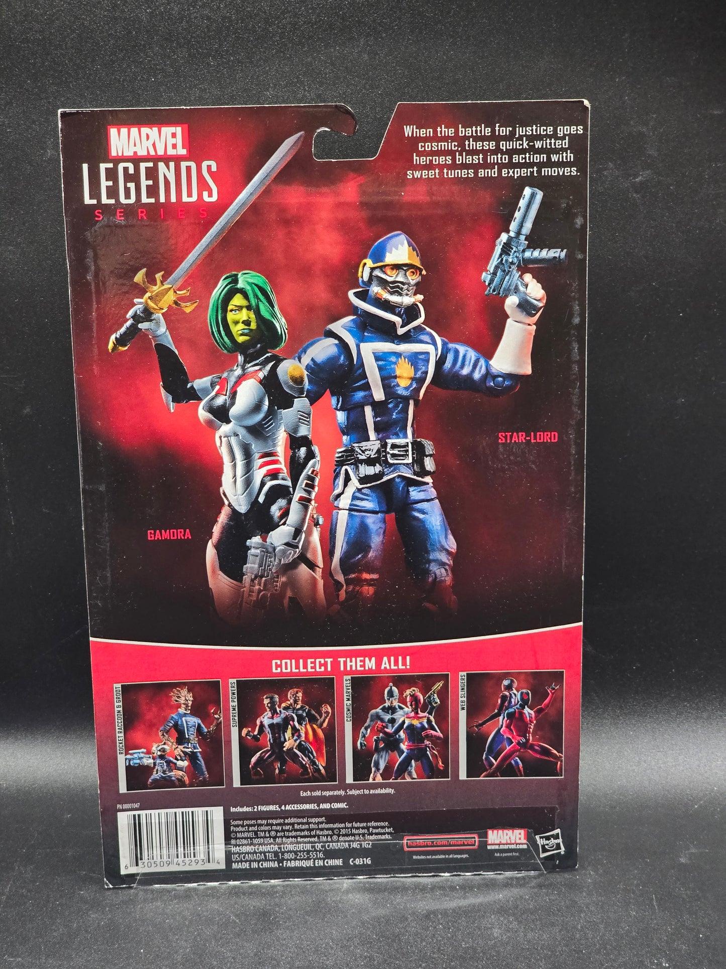 Gamora and Star-Lord Guardians of the Galaxy Marvel Legends 3.75 in Action Figure Set Hasbro 2015