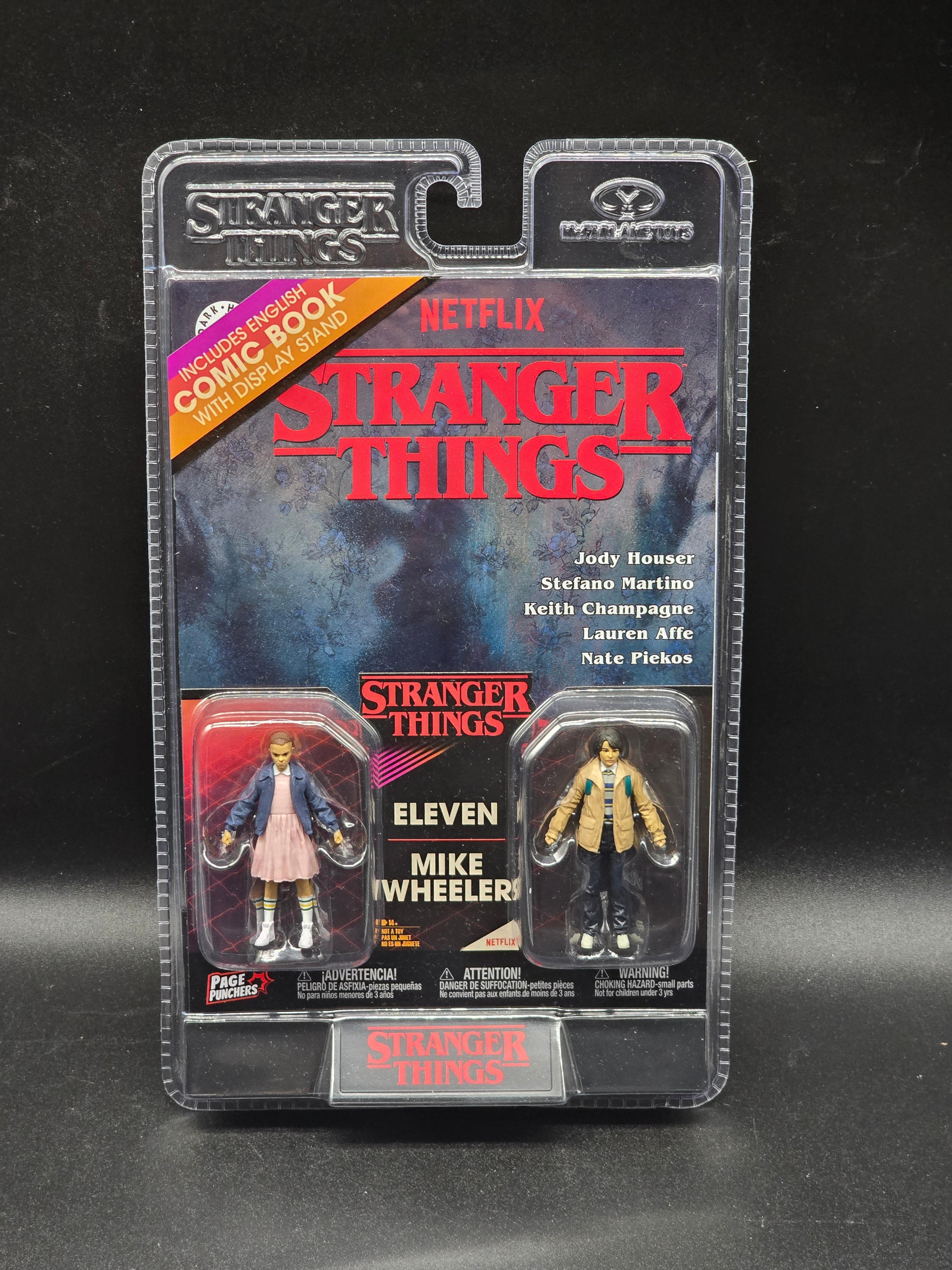 Eleven and Mike Wheeler Netflix Stranger Things 3″ FIGURE WITH COMIC Dark Horse comics Page Punchers McFarlane