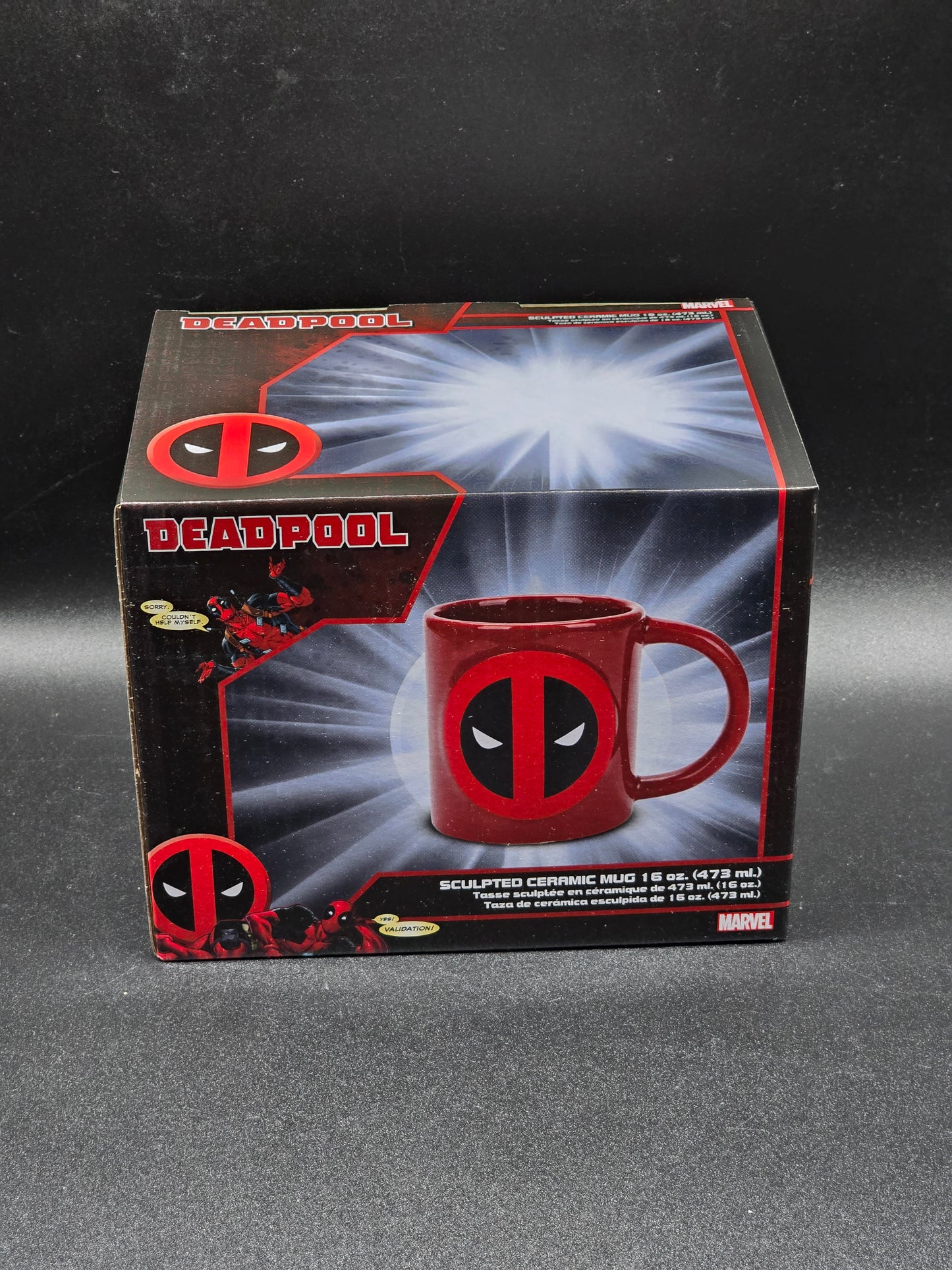 Deadpool Chest and Logo 16oz Mug Marvel Bioworld