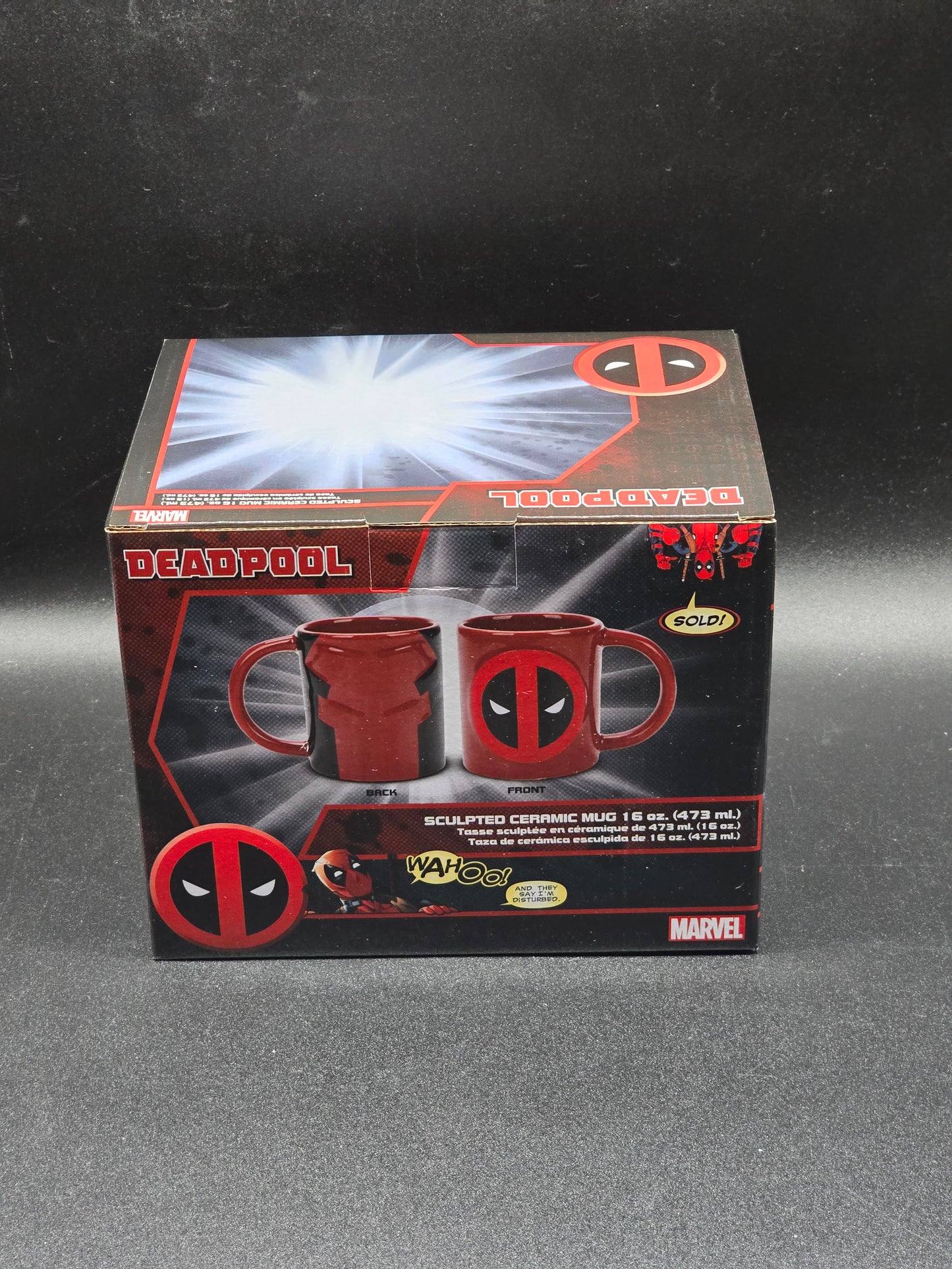 Deadpool Chest and Logo 16oz Mug Marvel Bioworld