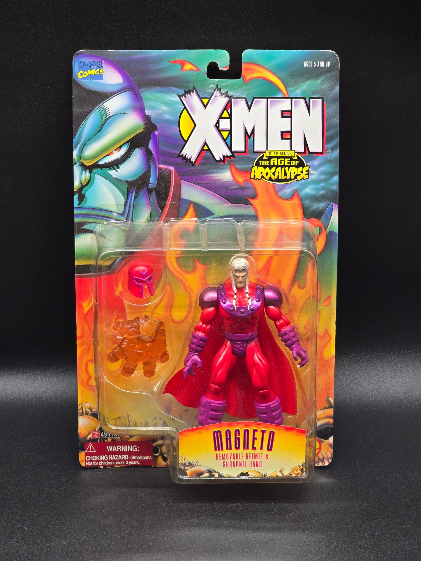 Magneto (Removable Helmet & Shrapnel Hand) X-Men: Age of Apocalypse 5 in. Action Figure Toybiz 1995