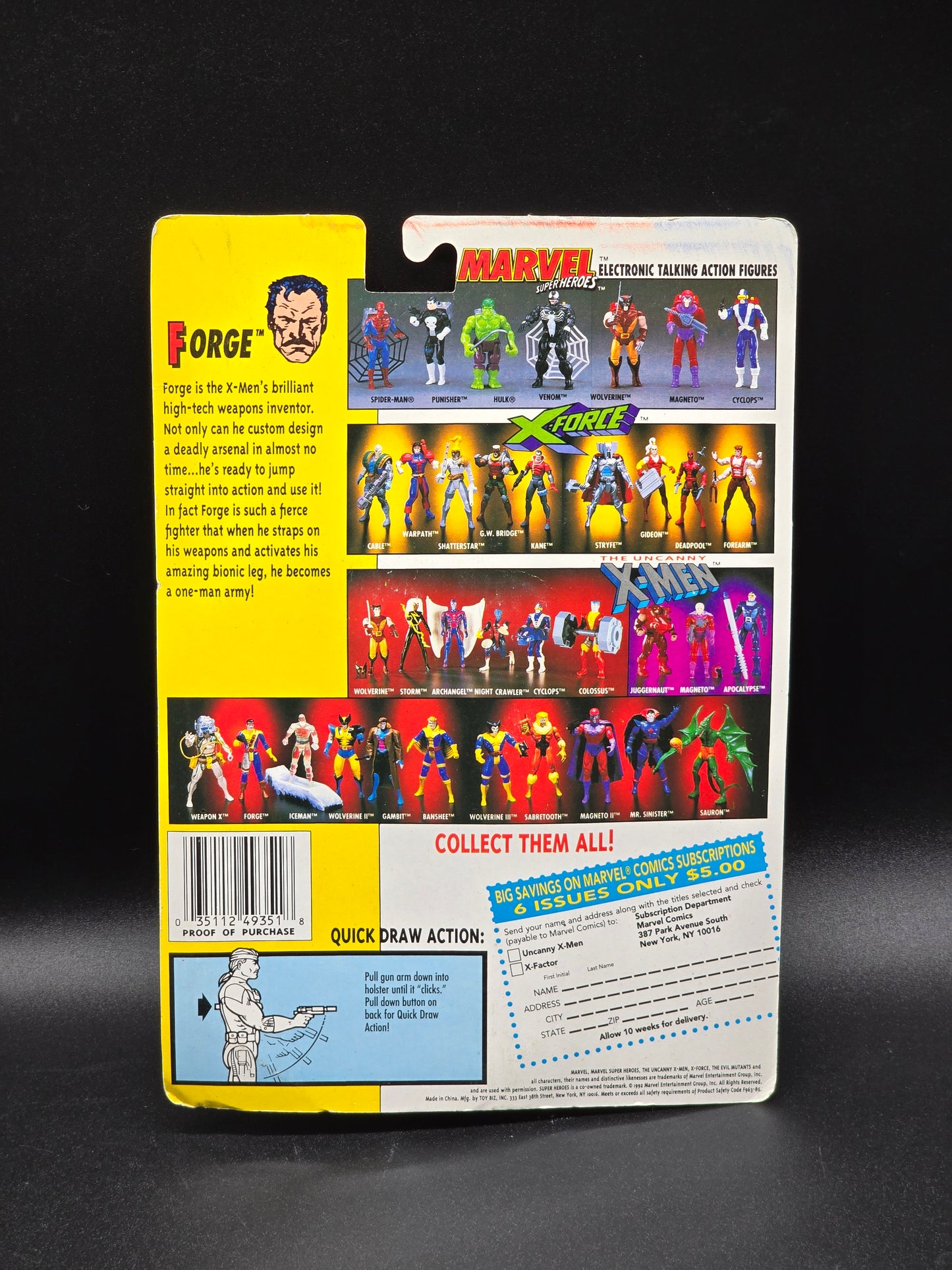 Forge X-Men Action Figure Toybiz 1992