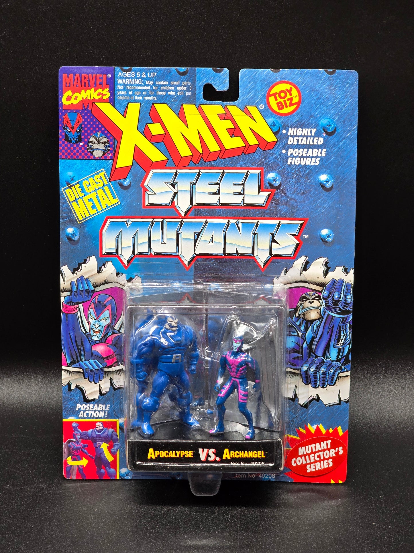 Apocalypse vs Archangel X-Men: Steel Mutants Action Figure Set Toybiz 1994