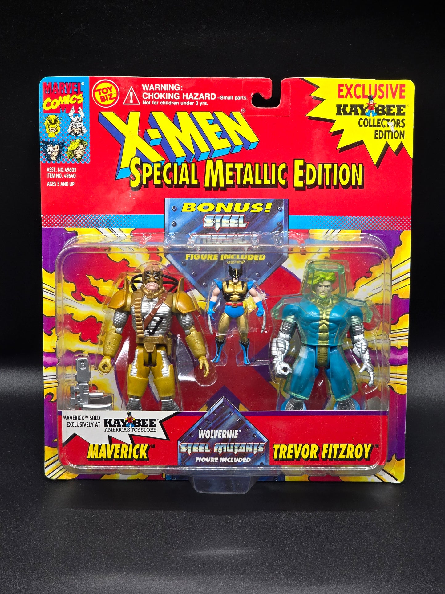 Maverick and Trevor Fitzroy X-Men Special Metallic Ed Toybiz 1994 Figures (KB Exclusive)