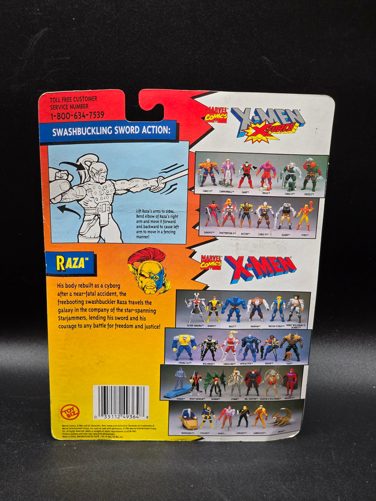 Raza X-Men Action Figure Toybiz 1994