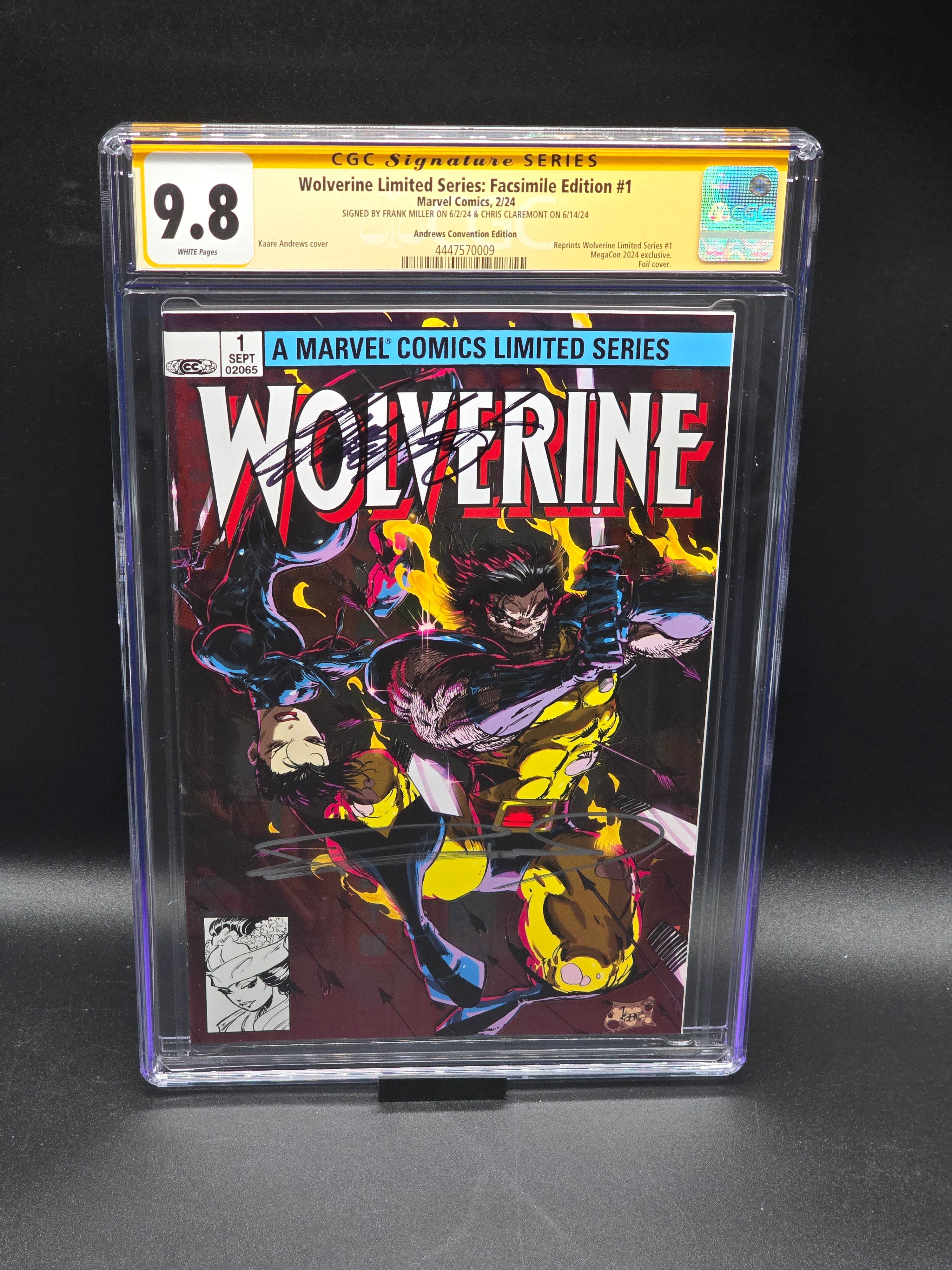 Wolverine Limited #2 CGC 9.6 WP newest Frank Miller 1st Full Yukio App Newly Graded!