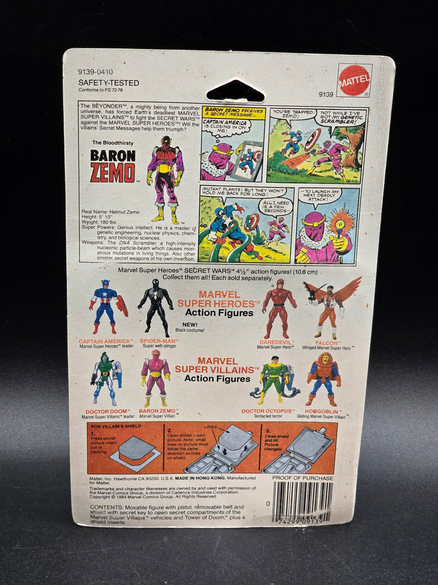 Baron Zemo Secret Wars Mattel Action Figure 1984