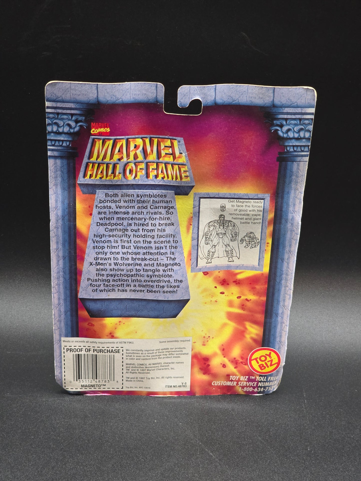 Magneto unmasked Marvel Hall of Fame 1997 Toybiz