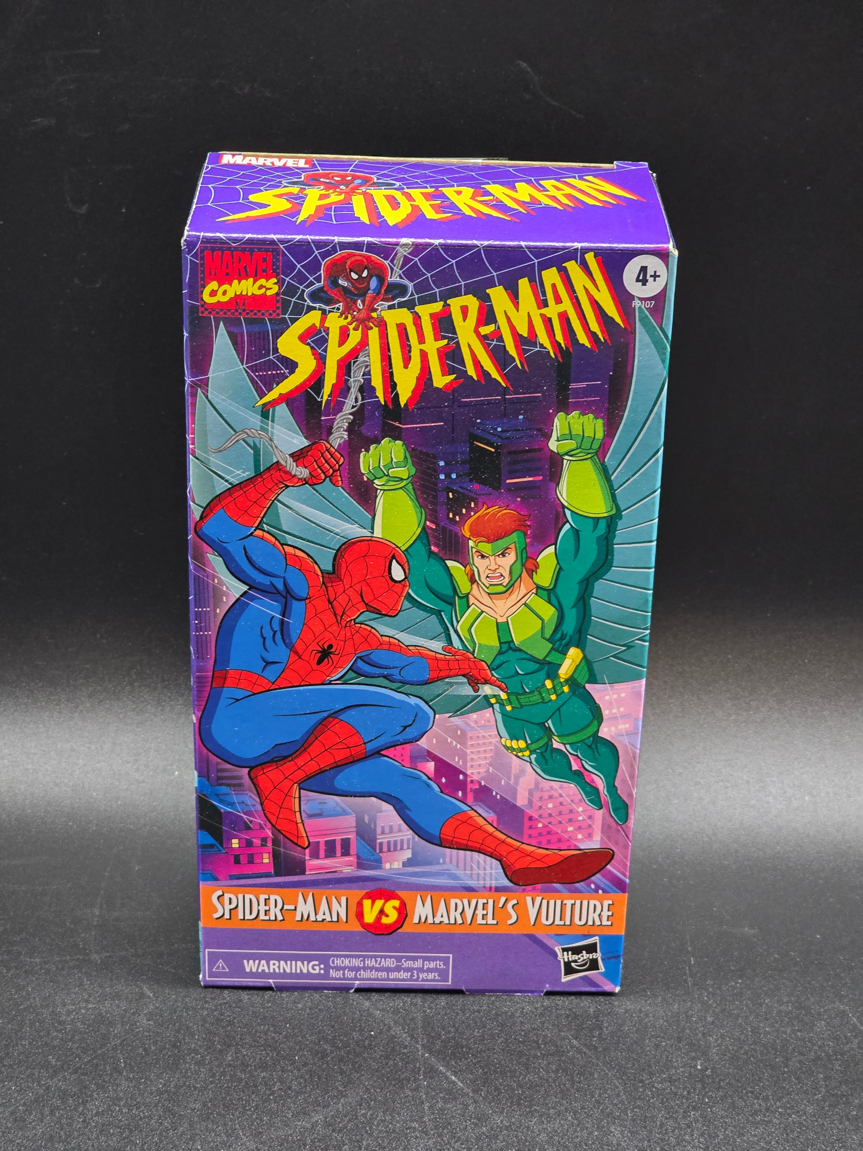 Spider-Man vs Vulture Hasbro Marvel Legends VHS Spider-Man Animated Series Retro Figure Set 2024