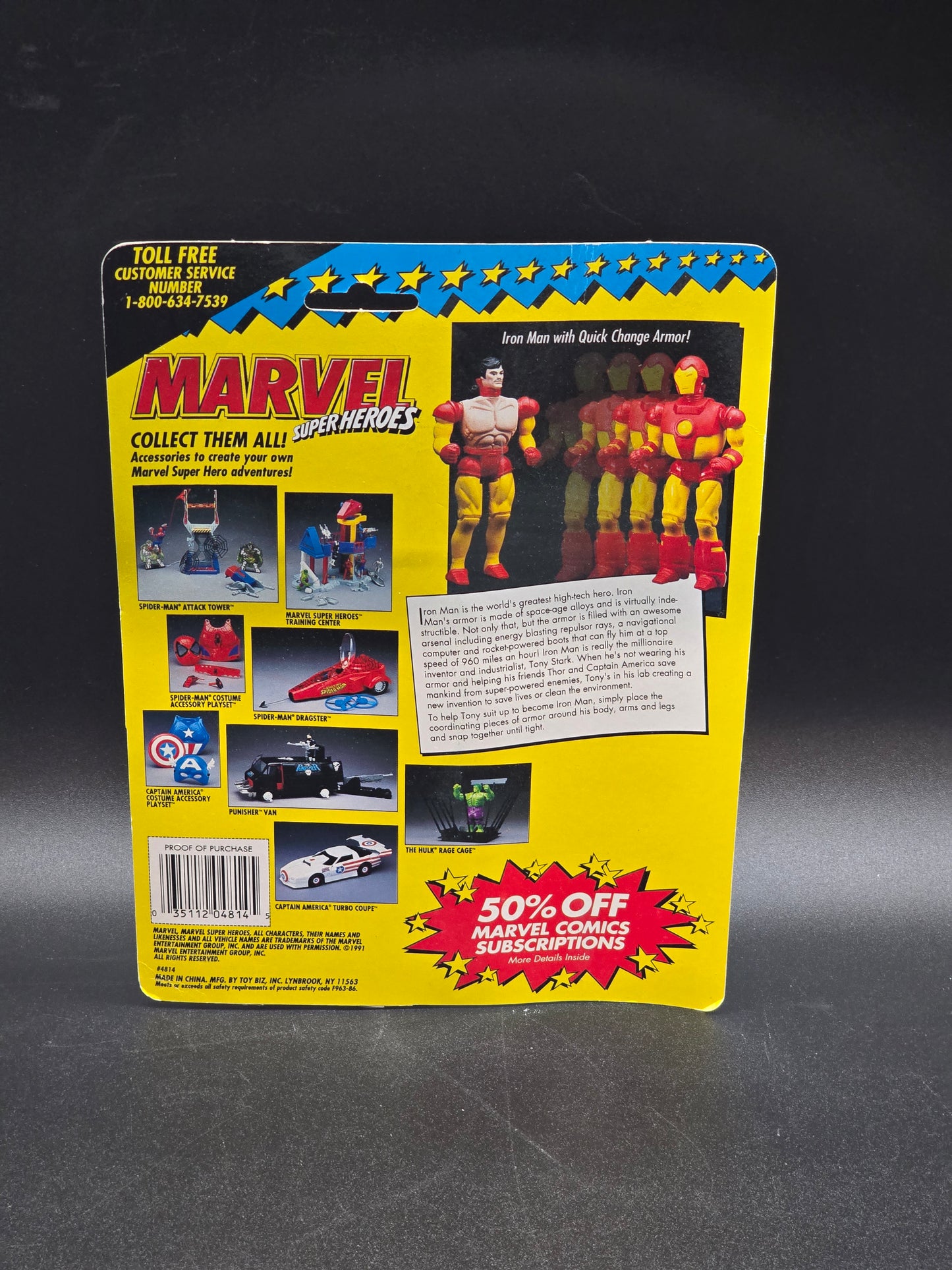 Iron Man Marvel Superheroes Action Figure Toybiz 1991