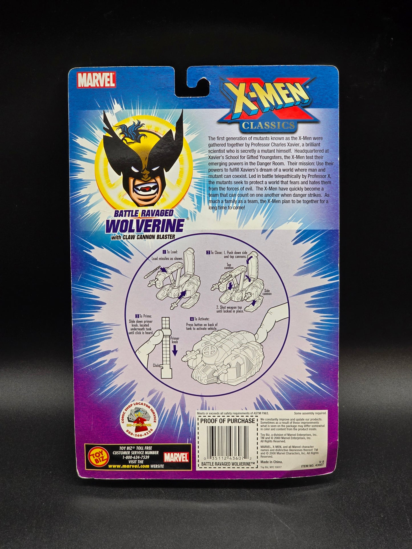 Wolverine Battle Ravaged (Unmasked) X-Men: Classics Action Figure Toybiz 2000